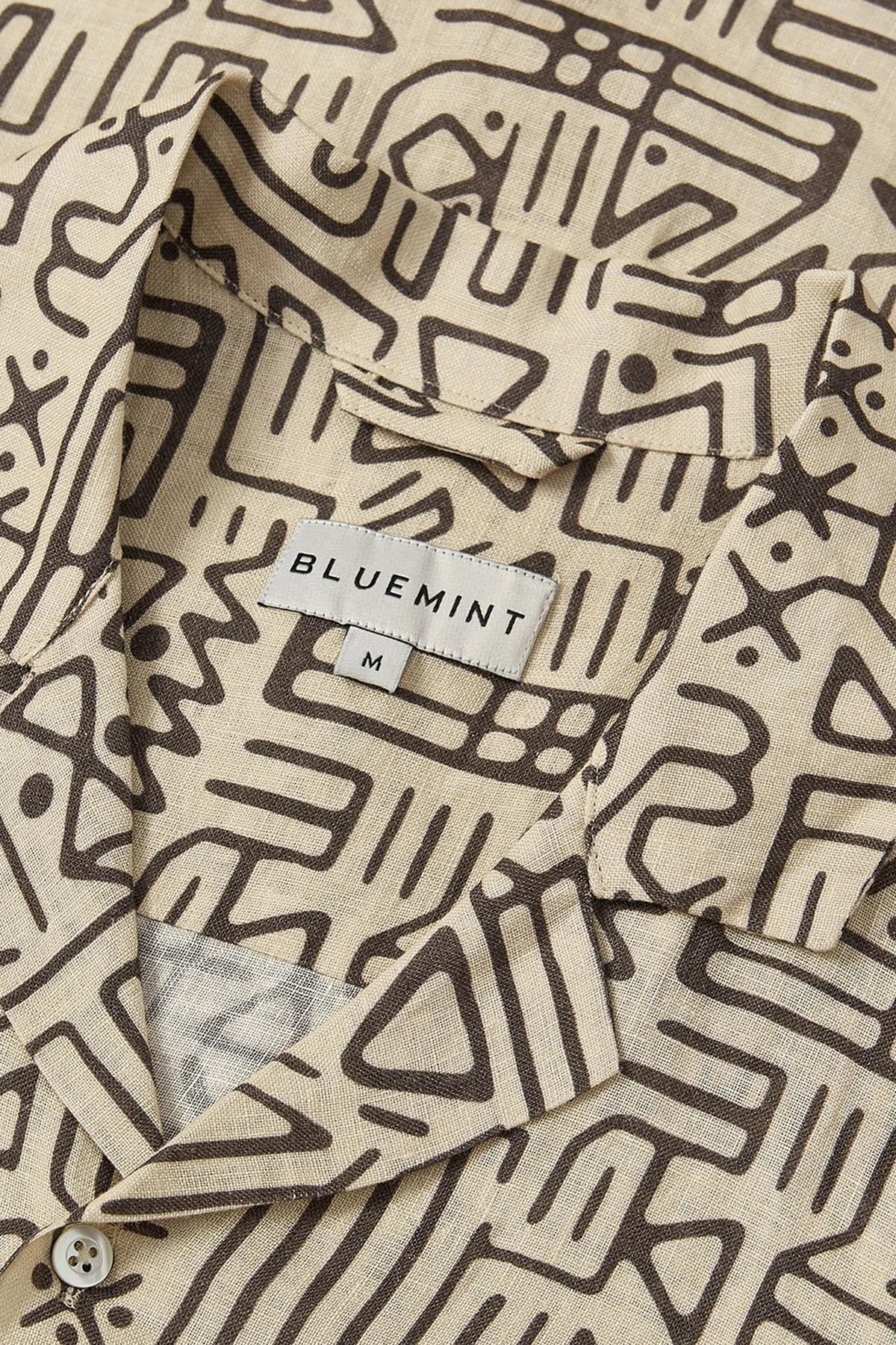 Bluemint Mars % 100 Keten Comfort Fit Kısa Kollu Erkek Gömlek BM24002135MS 1014 BEJ - 2