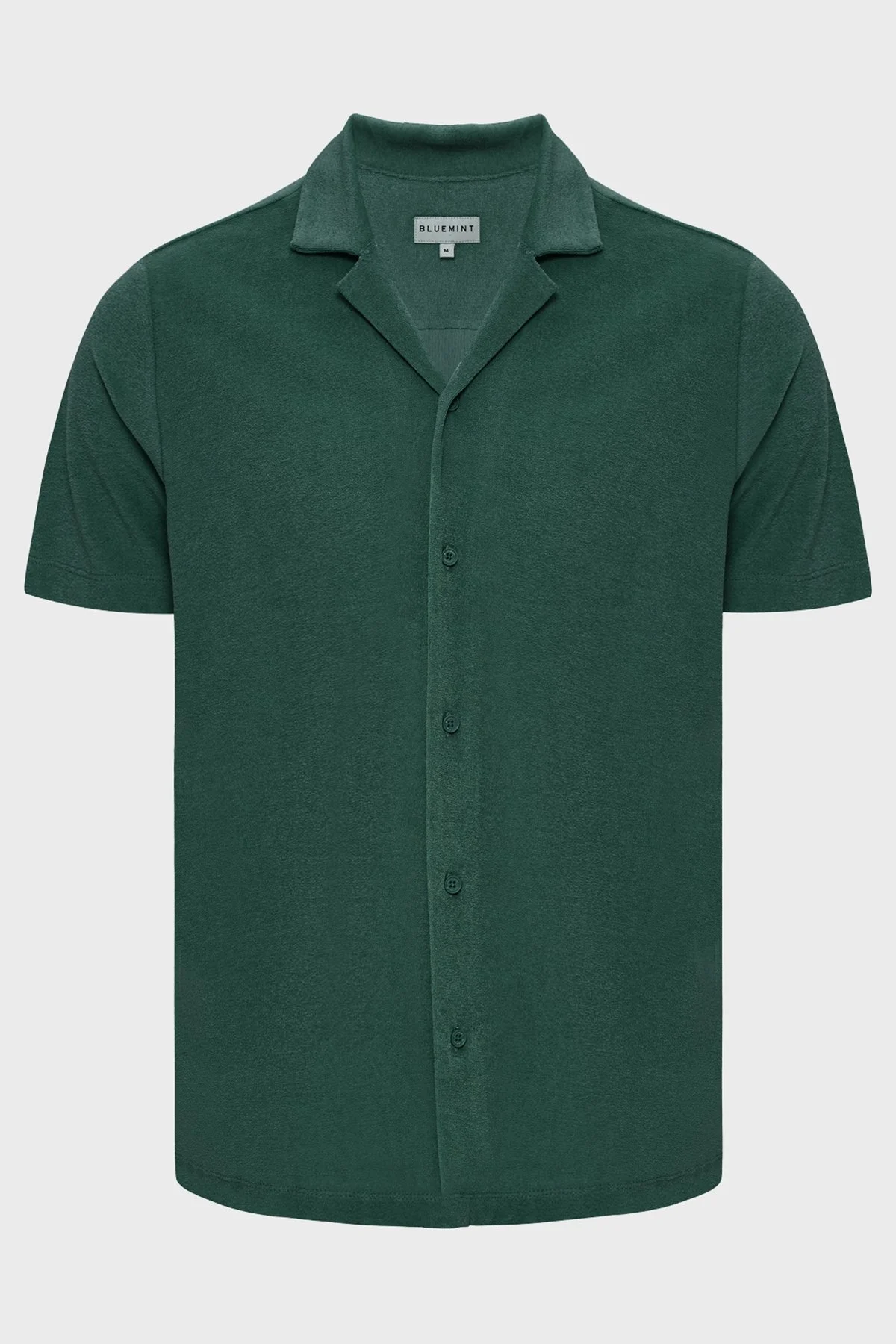 Bluemint Mars Havlu Pamuklu Comfort Fit Kısa Kollu Erkek Gömlek BM24002254MS 1004 YEŞİL - 2