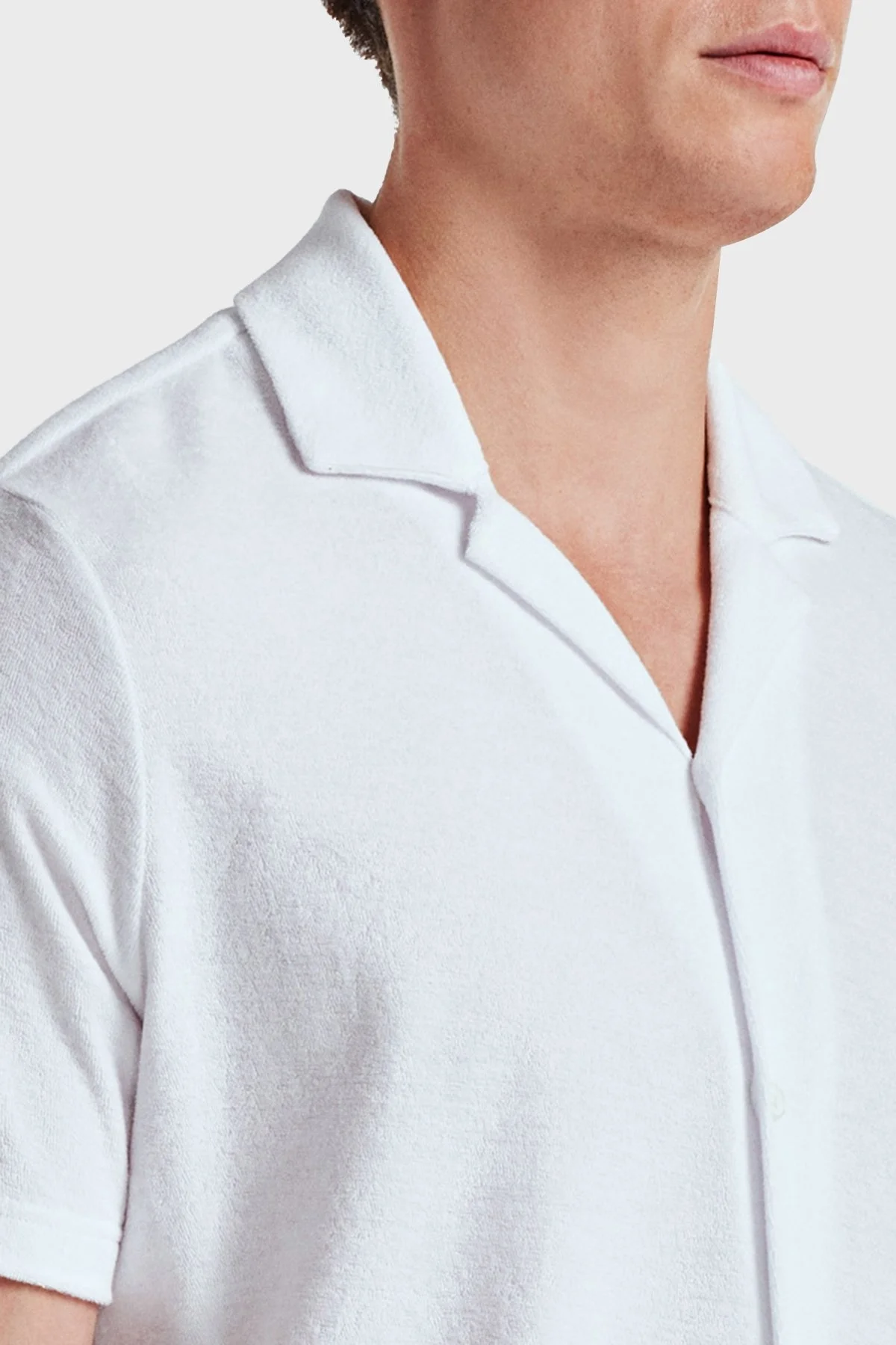 Bluemint Mars Havlu Pamuklu Comfort Fit Kısa Kollu Erkek Gömlek BM24002254MS 112 BEYAZ - 3