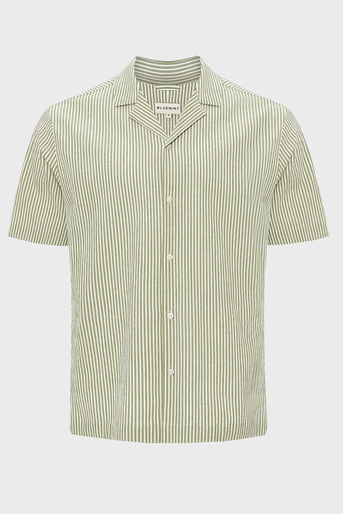 Bluemint Mars Streç Pamuklu Comfort Fit Kısa Kollu Erkek Gömlek BM24002295MS 1006 YEŞİL - 2