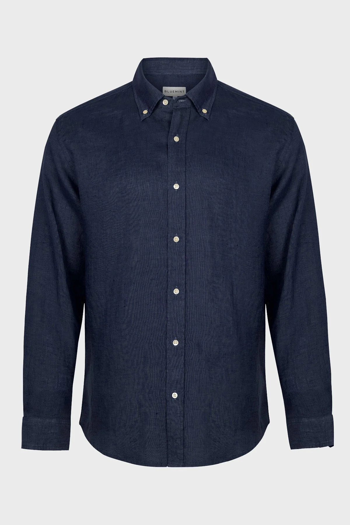 Bluemint Martin % 100 Keten Comfort Fit Erkek Gömlek BM24002003MS 155 LACİVERT - 3
