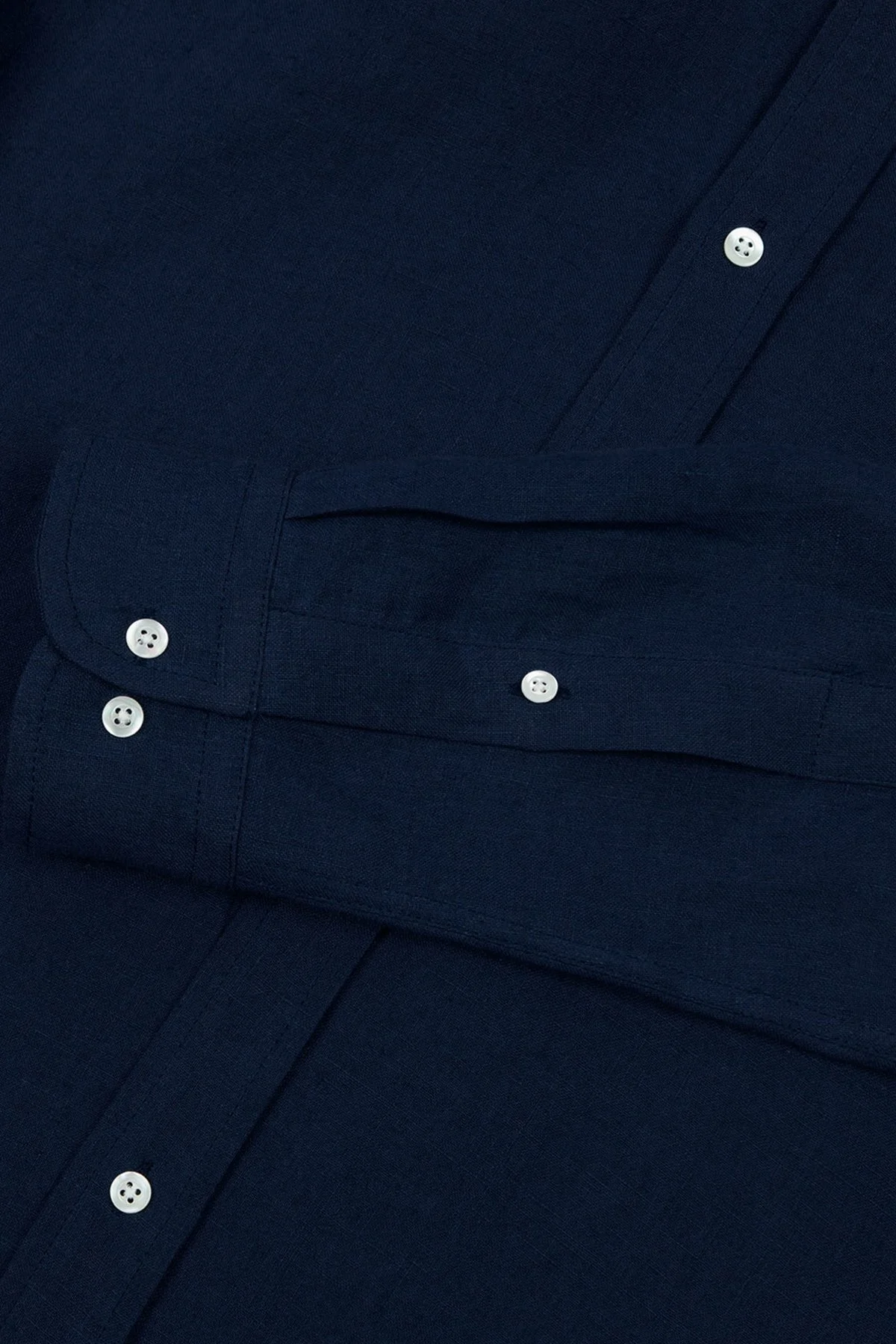 Bluemint Martin % 100 Keten Comfort Fit Erkek Gömlek BM24002003MS 155 LACİVERT - 4