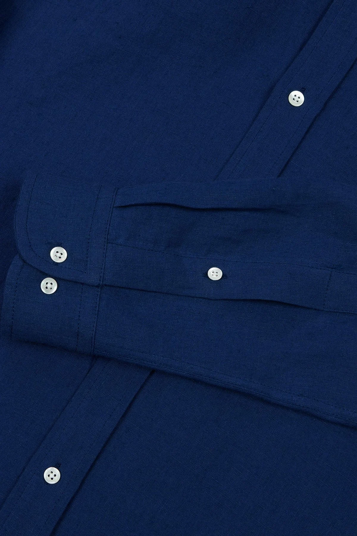 Bluemint Martin % 100 Keten Comfort Fit Erkek Gömlek BM24002003MS 313 İNDİGO - 8