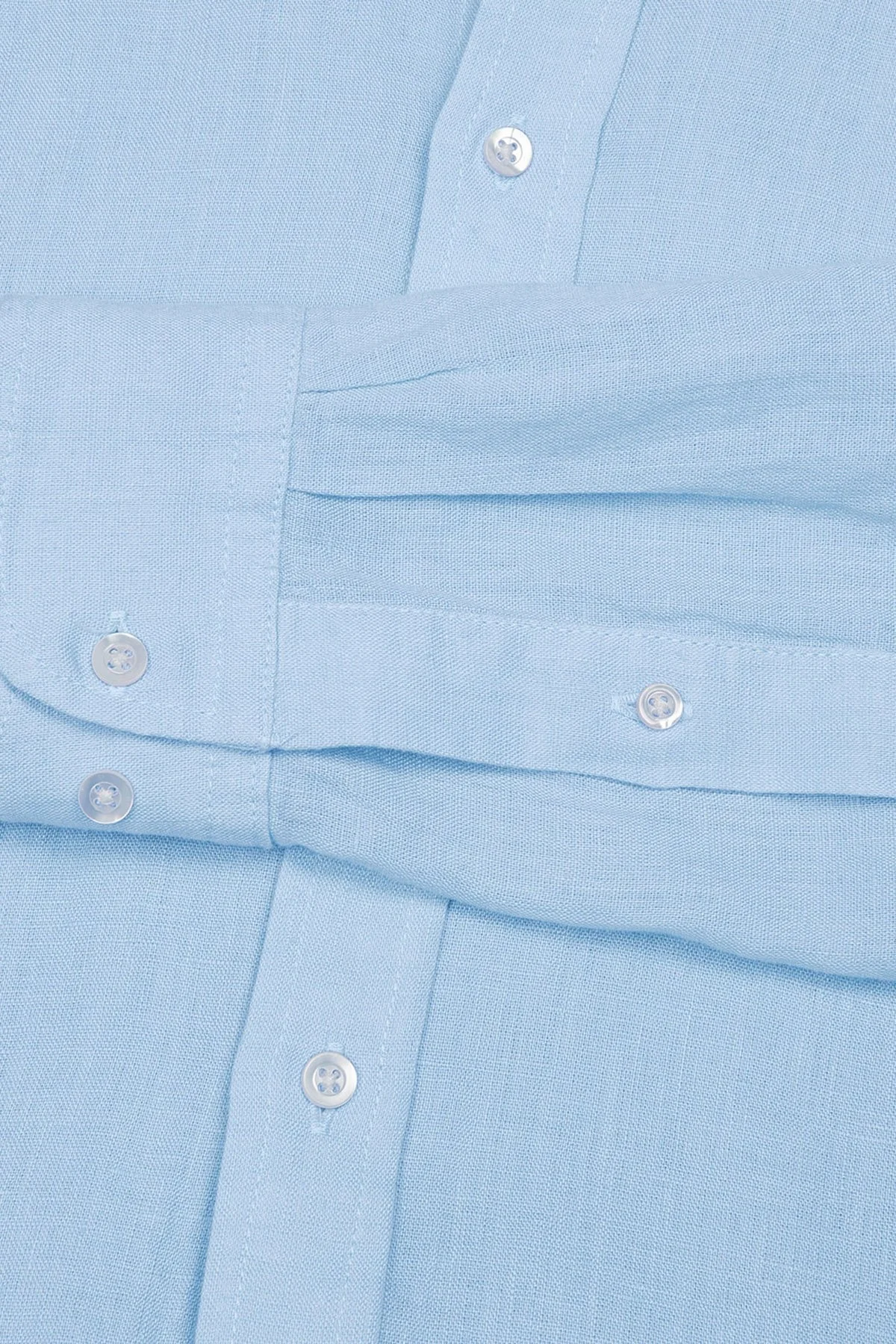 Bluemint Martin % 100 Keten Comfort Fit Erkek Gömlek BM24002003MS 416 MAVİ - 4