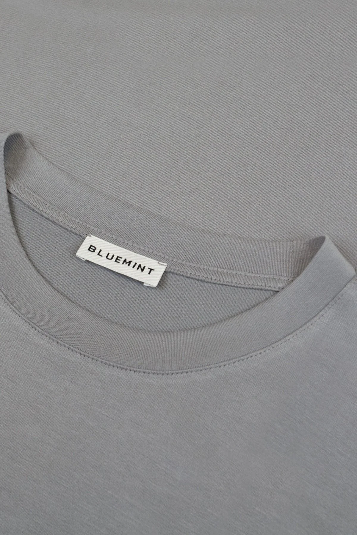 Bluemint Modal Kumaş Bisiklet Yaka Basic Erkek T Shirt SORATEE 1329 GRİ - 3