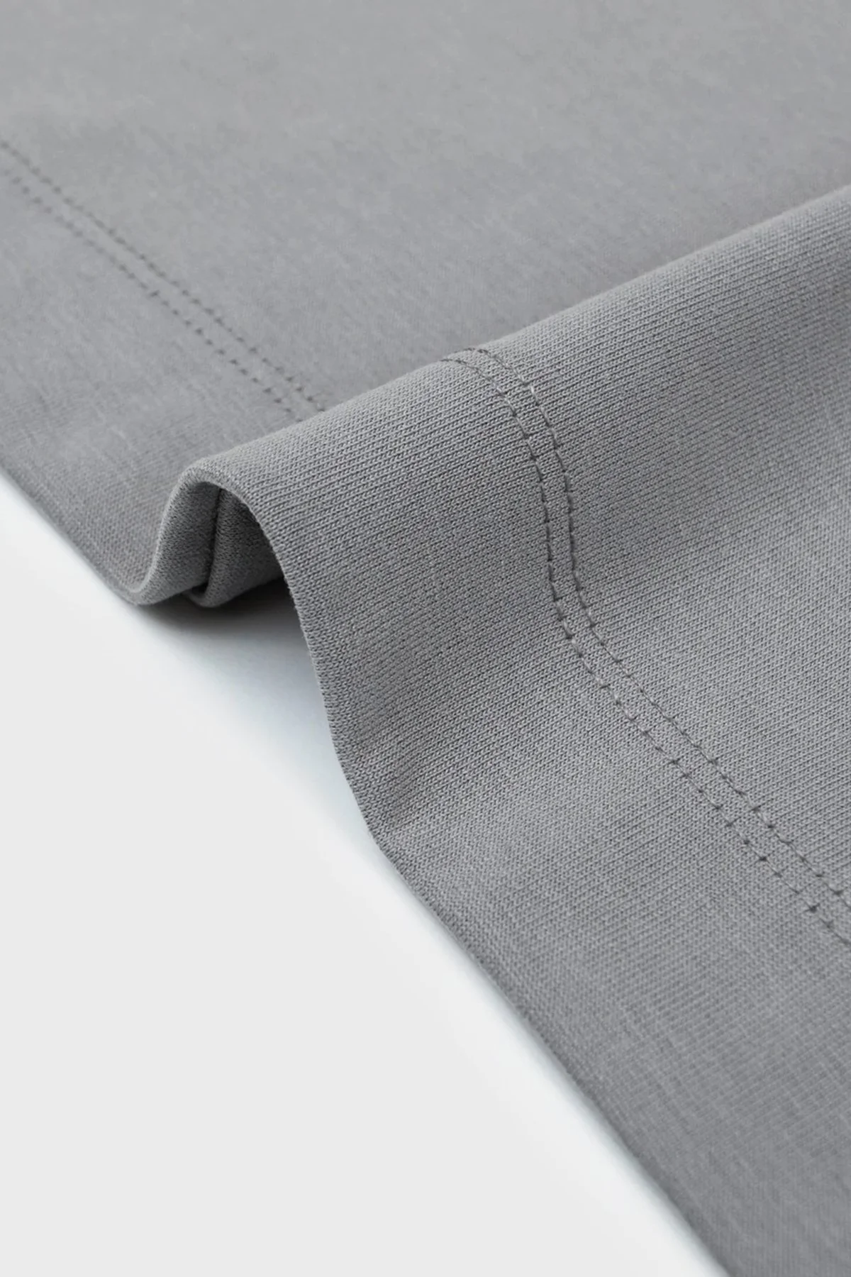 Bluemint Modal Kumaş Bisiklet Yaka Basic Erkek T Shirt SORATEE 1329 GRİ - 4