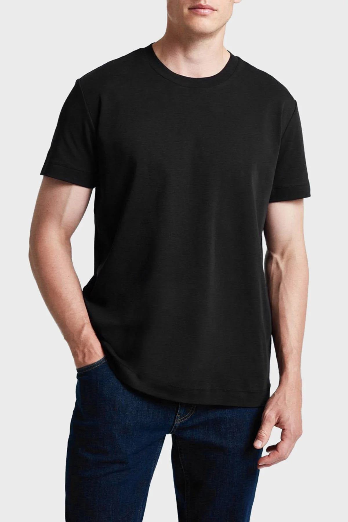 Bluemint Nolan % 100 Pamuk Relaxed Fit Bisiklet Yaka Erkek T Shirt BM25001479MS 111 SİYAH - 1