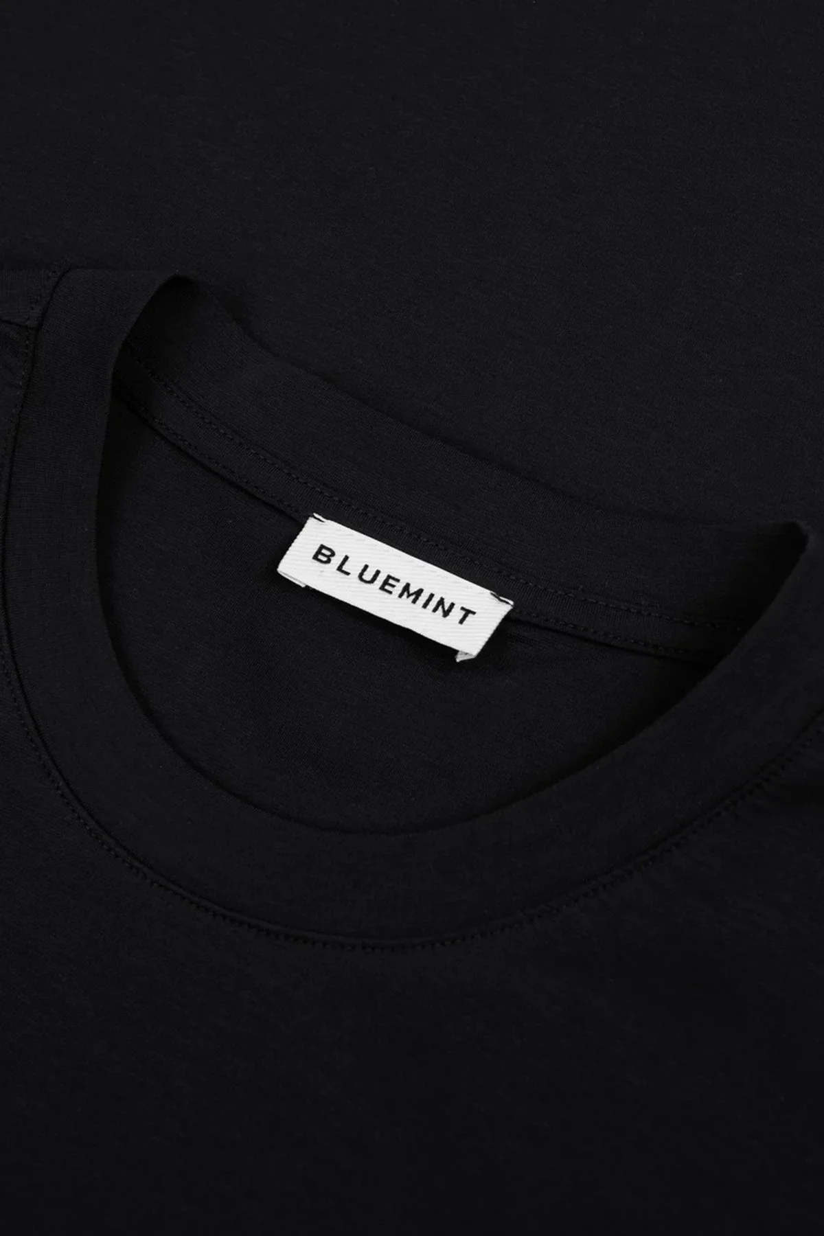 Bluemint Pamuklu Bisiklet Yaka Basic Erkek T Shirt NT001 111 Siyah - 3