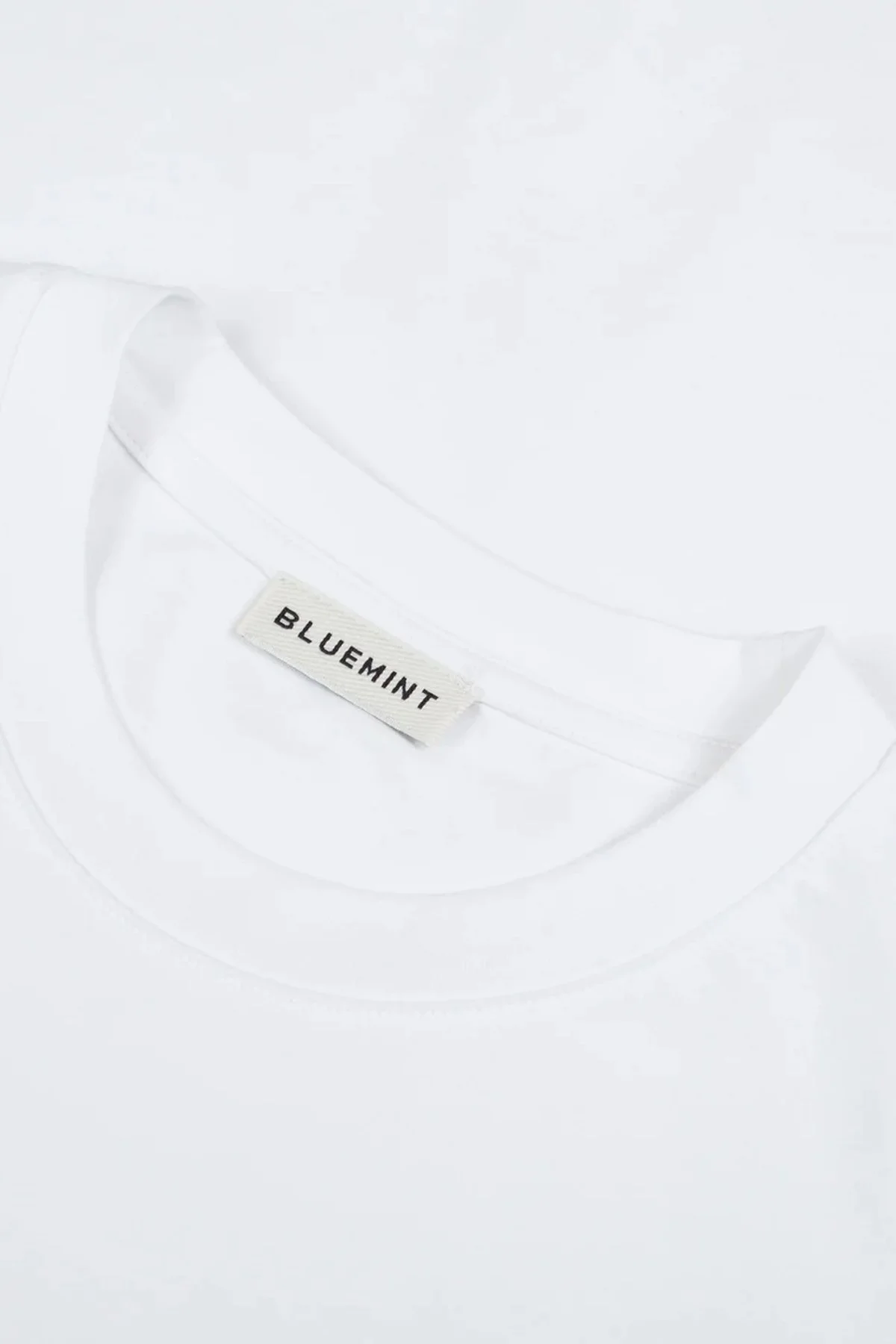 Bluemint Pamuklu Bisiklet Yaka Basic Erkek T Shirt NT001 112 Beyaz - 2