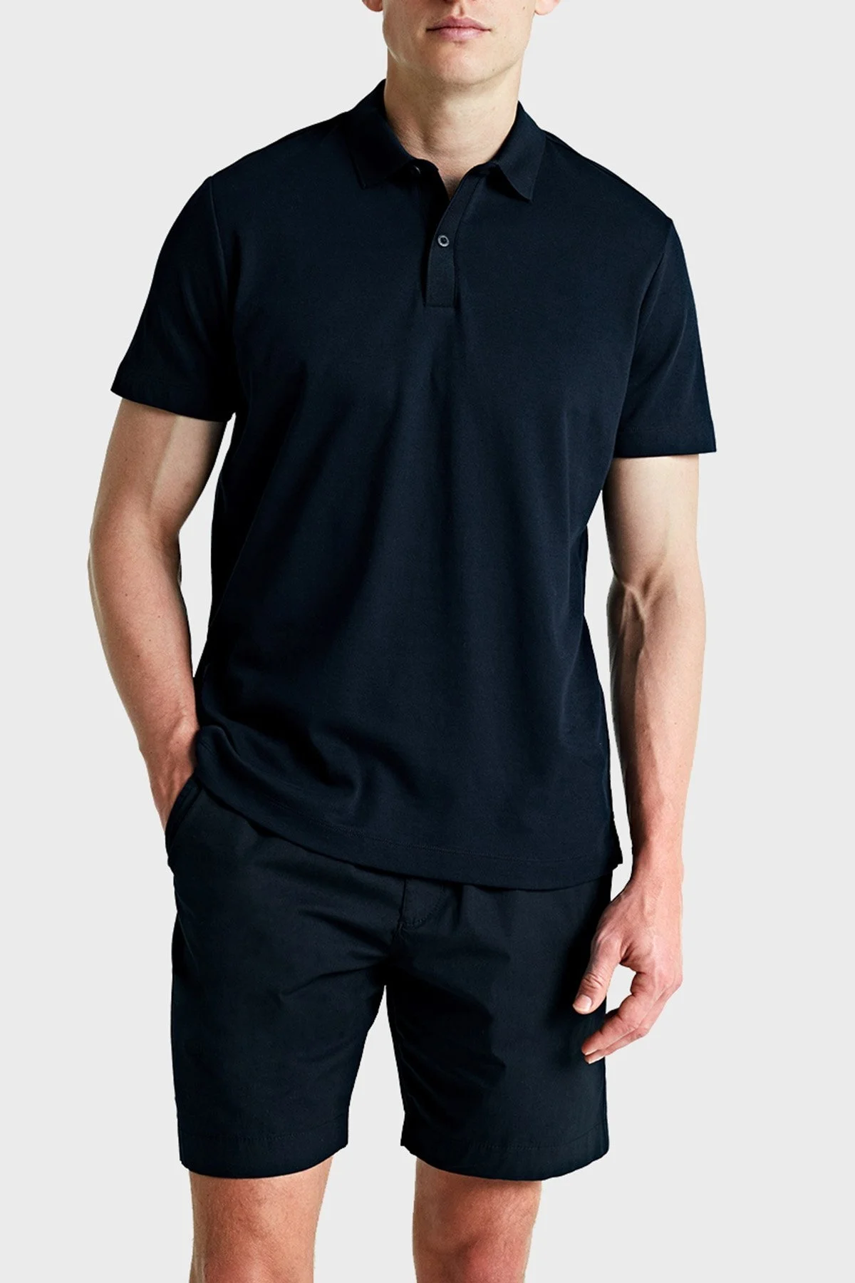 Bluemint Pamuklu Comfort Fit Düğmeli Erkek Polo Yaka T Shirt BM25007304MS 155 KOYU LACİVERT - 9