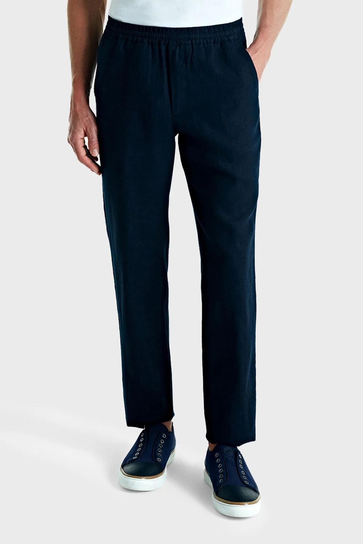 Bluemint Pamuklu Comfort Fit Lastikli Bel Daralan Paça Erkek Pantolon BM25009296MS 155 KOYU LACİVERT - 7