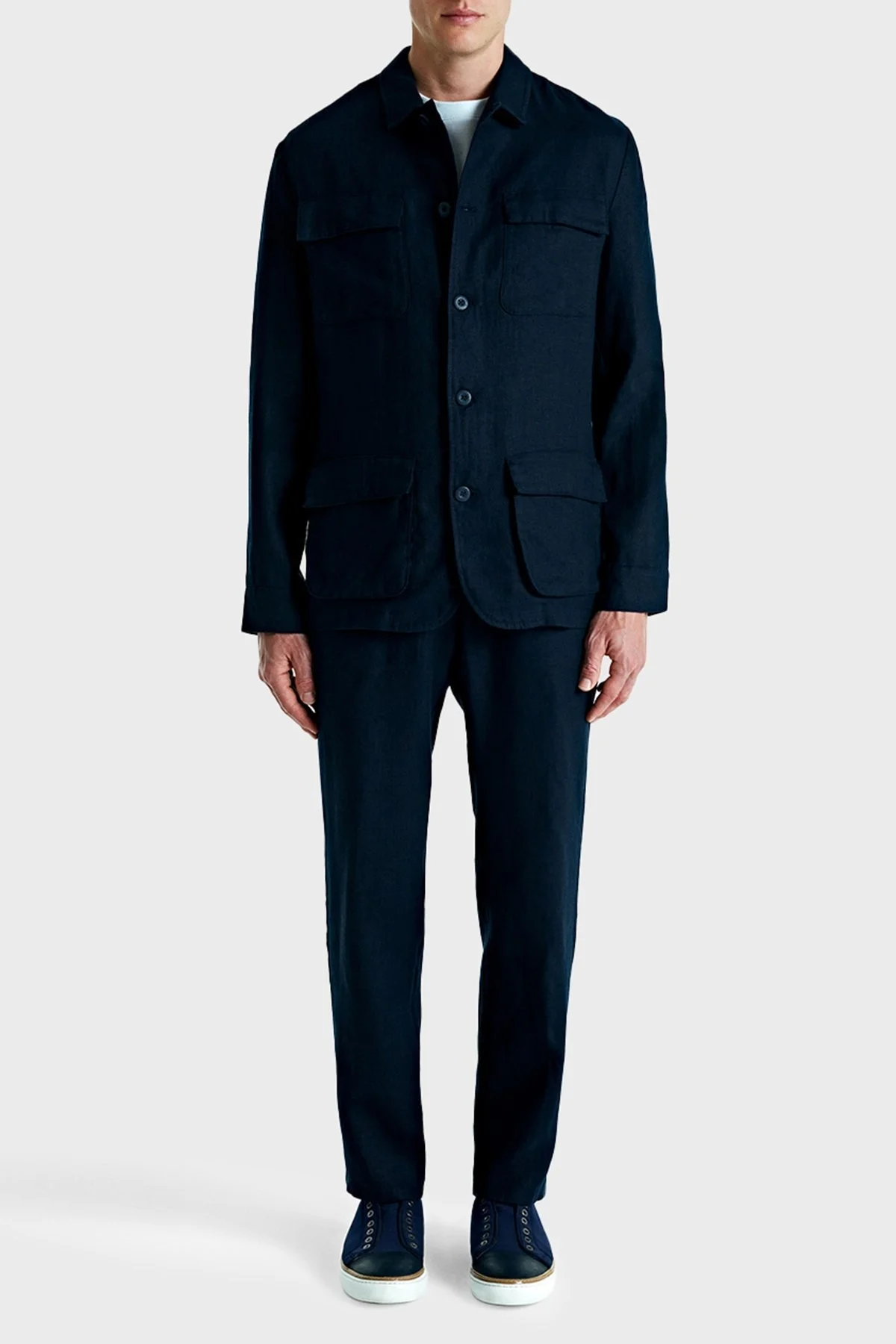 Bluemint Pamuklu Comfort Fit Lastikli Bel Daralan Paça Erkek Pantolon BM25009296MS 155 KOYU LACİVERT - 8