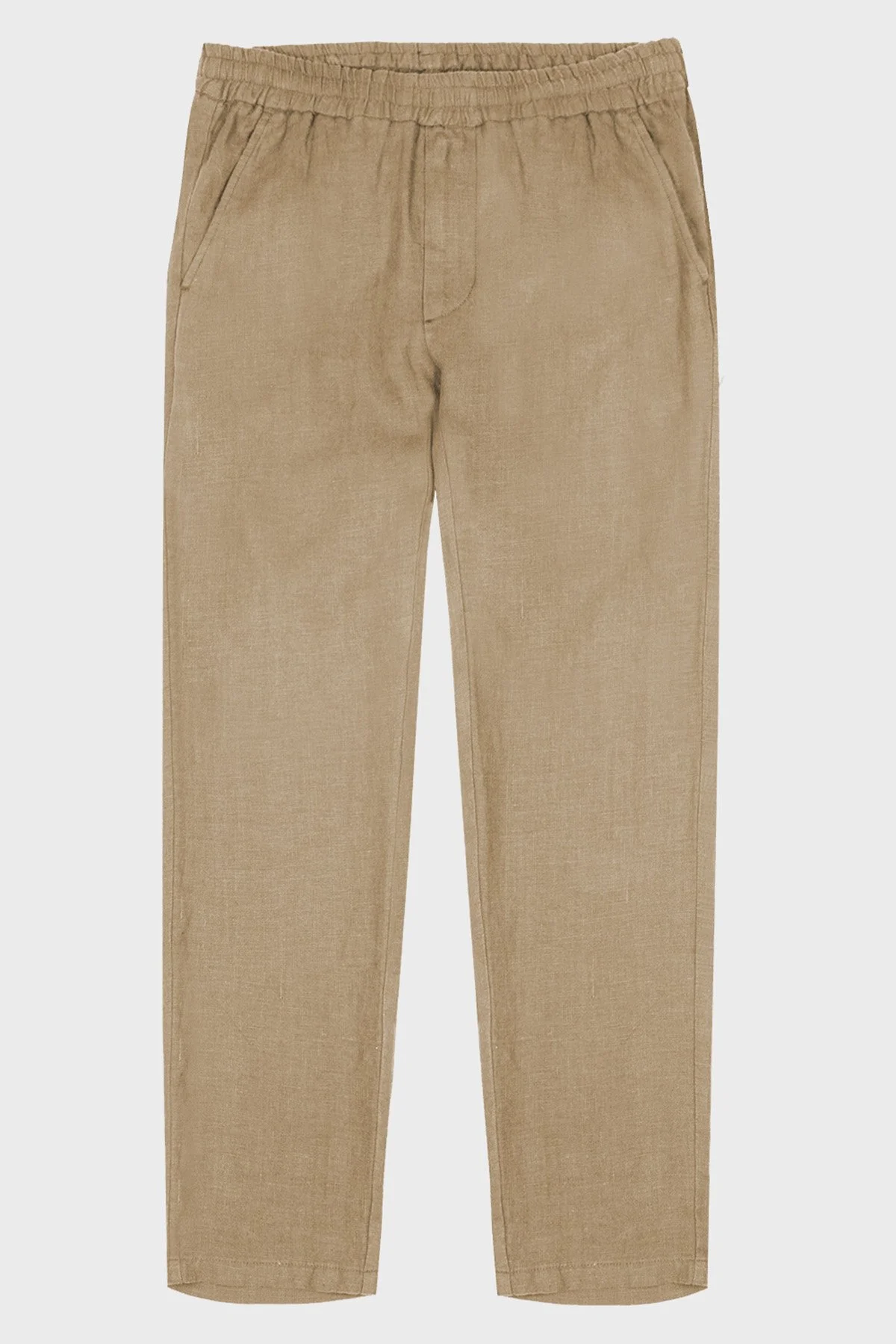 Bluemint % 100 Keten Comfort Fit Lastikli Bel Daralan Paça Erkek Pantolon BM25009296MS 214 BEJ - 10