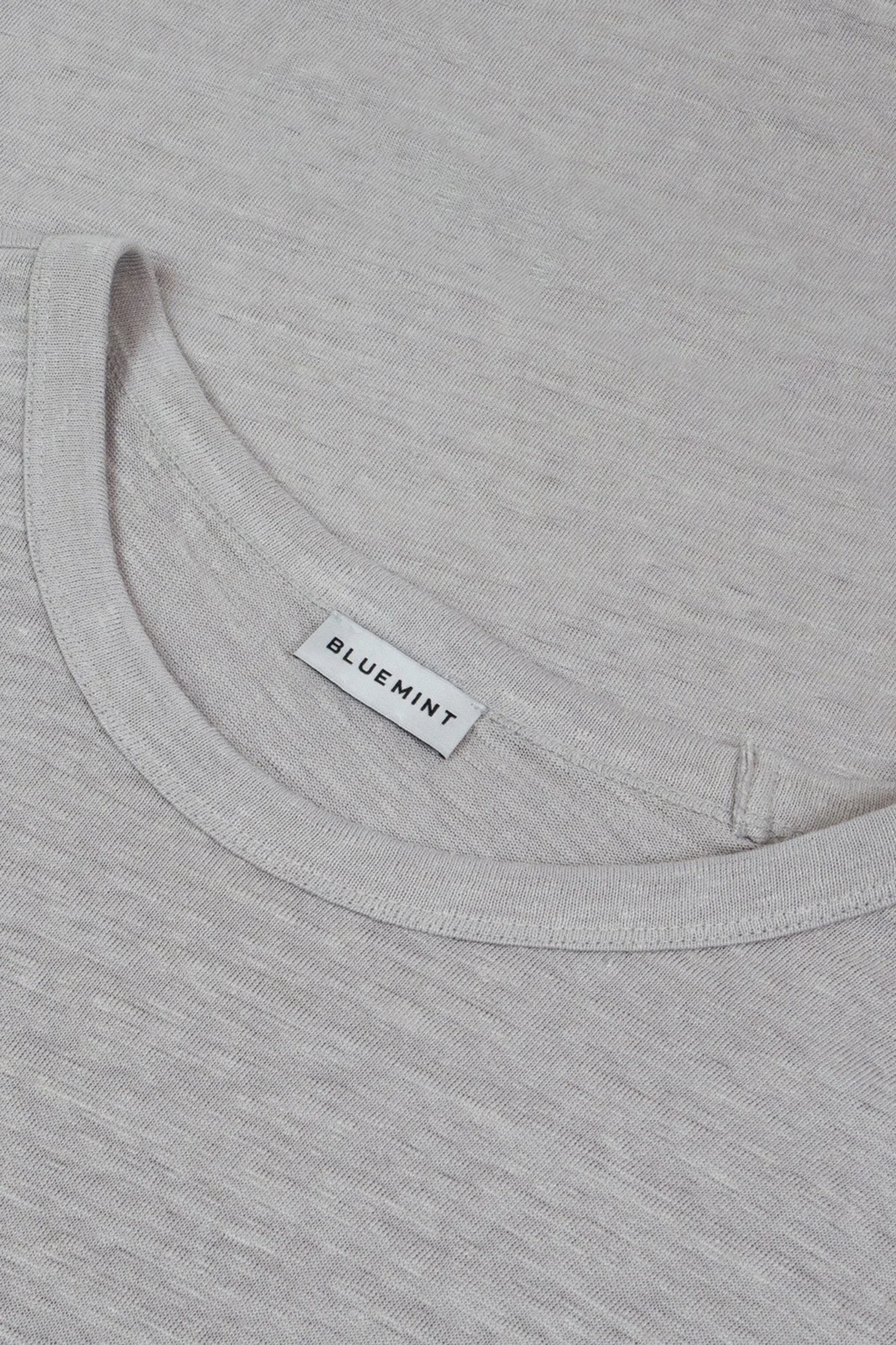 Bluemint Pamuklu Comfort Fit Sıfır Yaka Erkek T Shirt BM25001303MS 1162 GRİ - 2