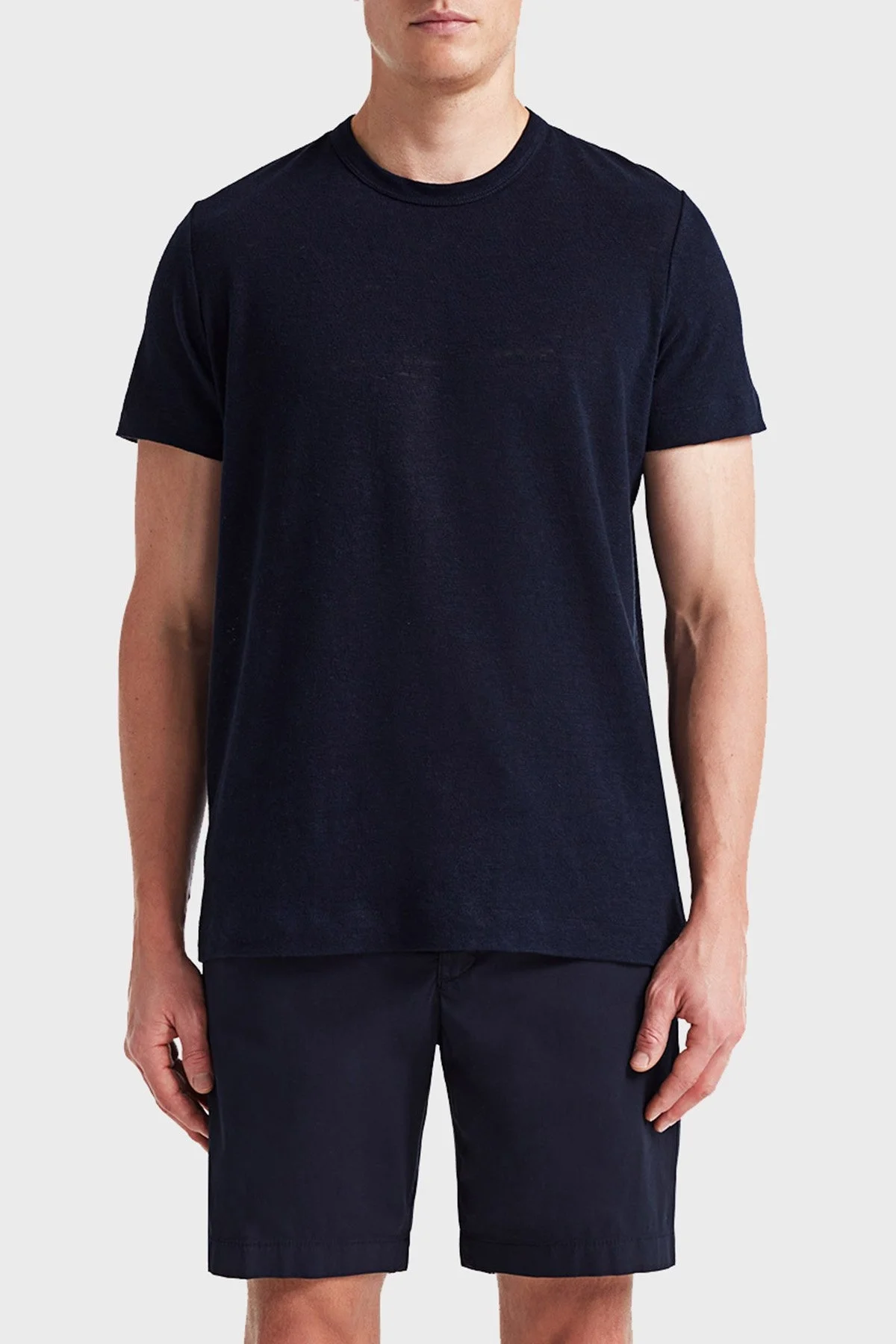 Bluemint Pamuklu Comfort Fit Sıfır Yaka Erkek T Shirt BM25001303MS 155 KOYU LACİVERT - 5