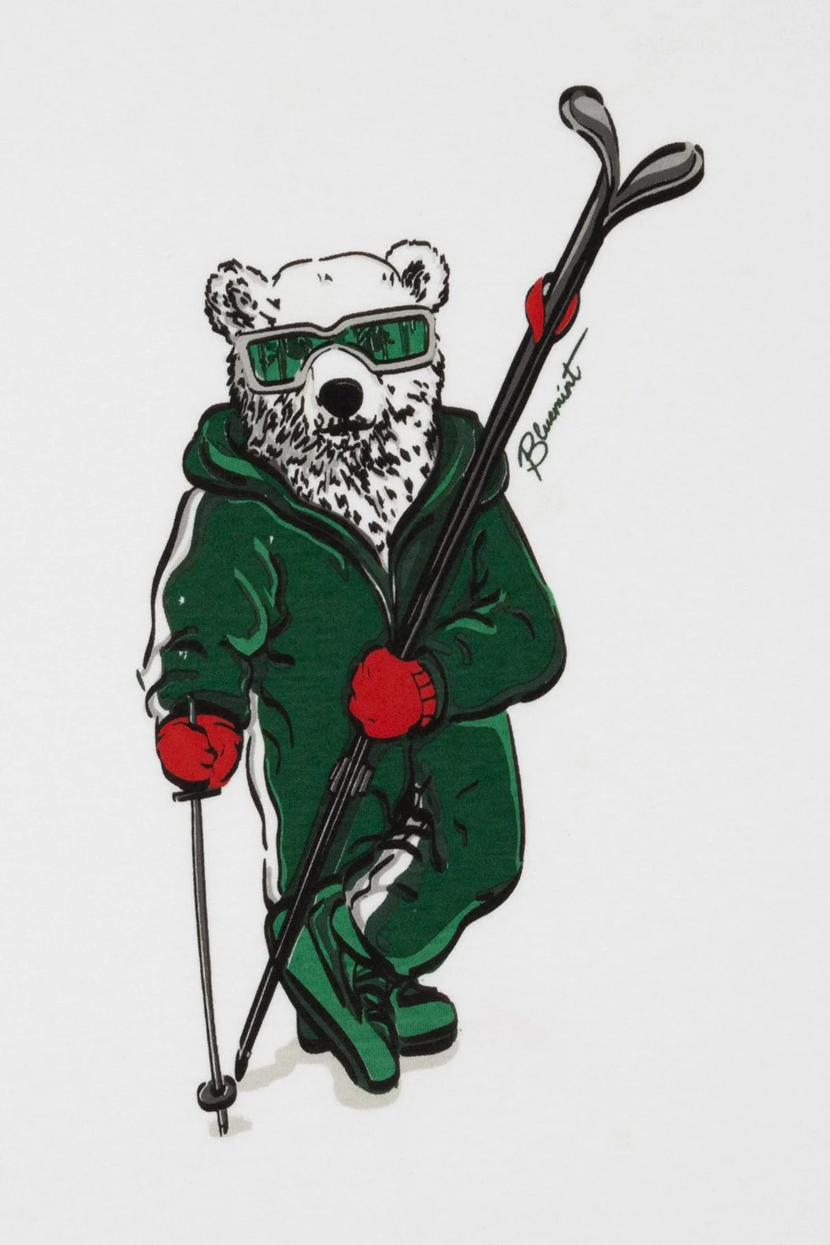 Bluemint Pamuklu Regular Fit Baskılı Erkek T Shirt BM25001568MW1 244 BEYAZ - 2