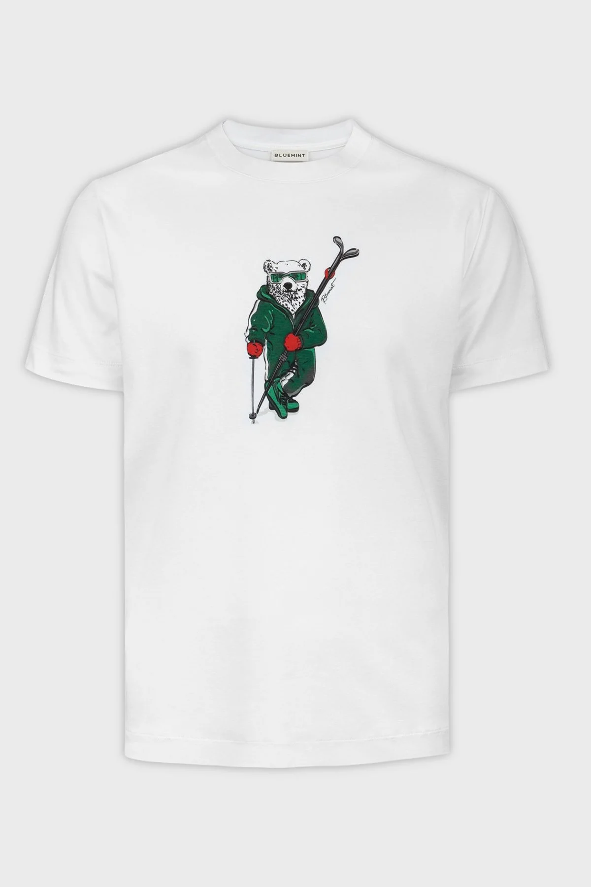 Bluemint Pamuklu Regular Fit Baskılı Erkek T Shirt BM25001568MW1 244 BEYAZ - 3