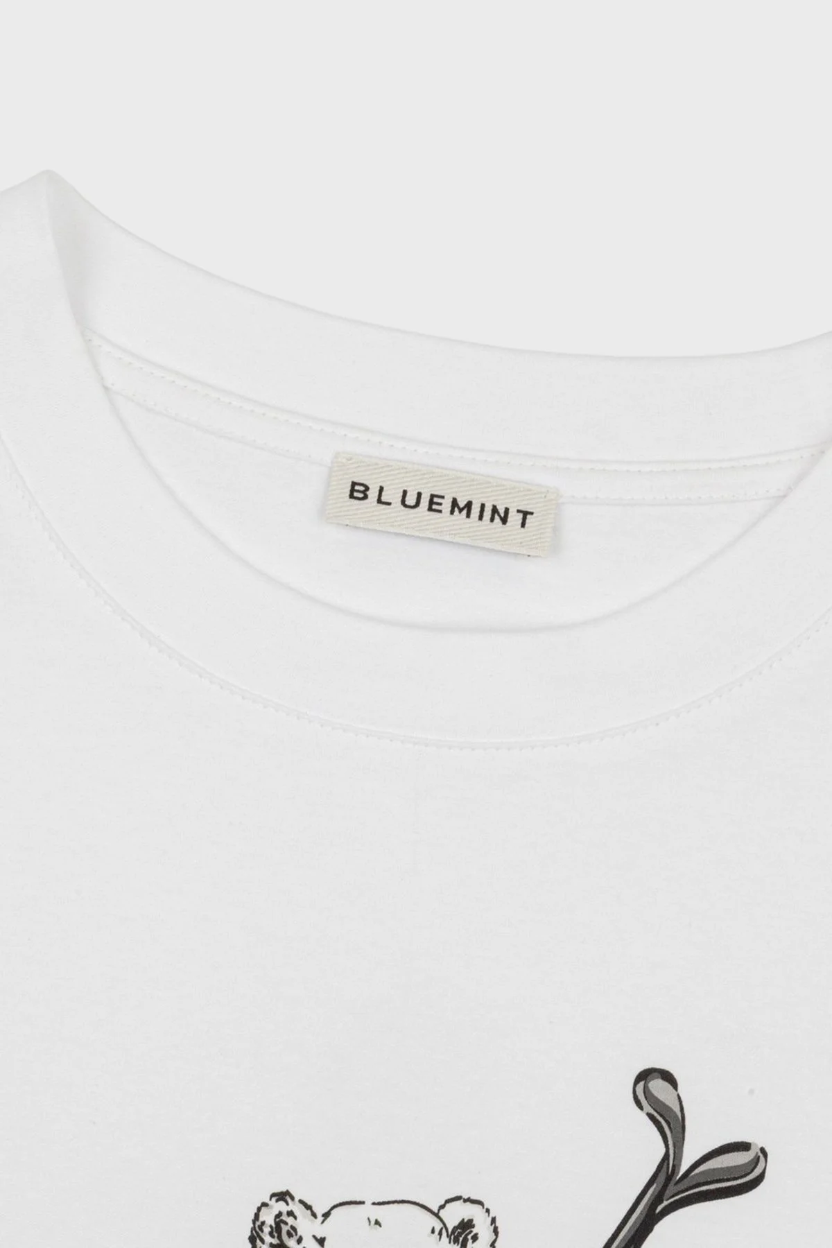 Bluemint Pamuklu Regular Fit Baskılı Erkek T Shirt BM25001568MW1 244 BEYAZ - 4