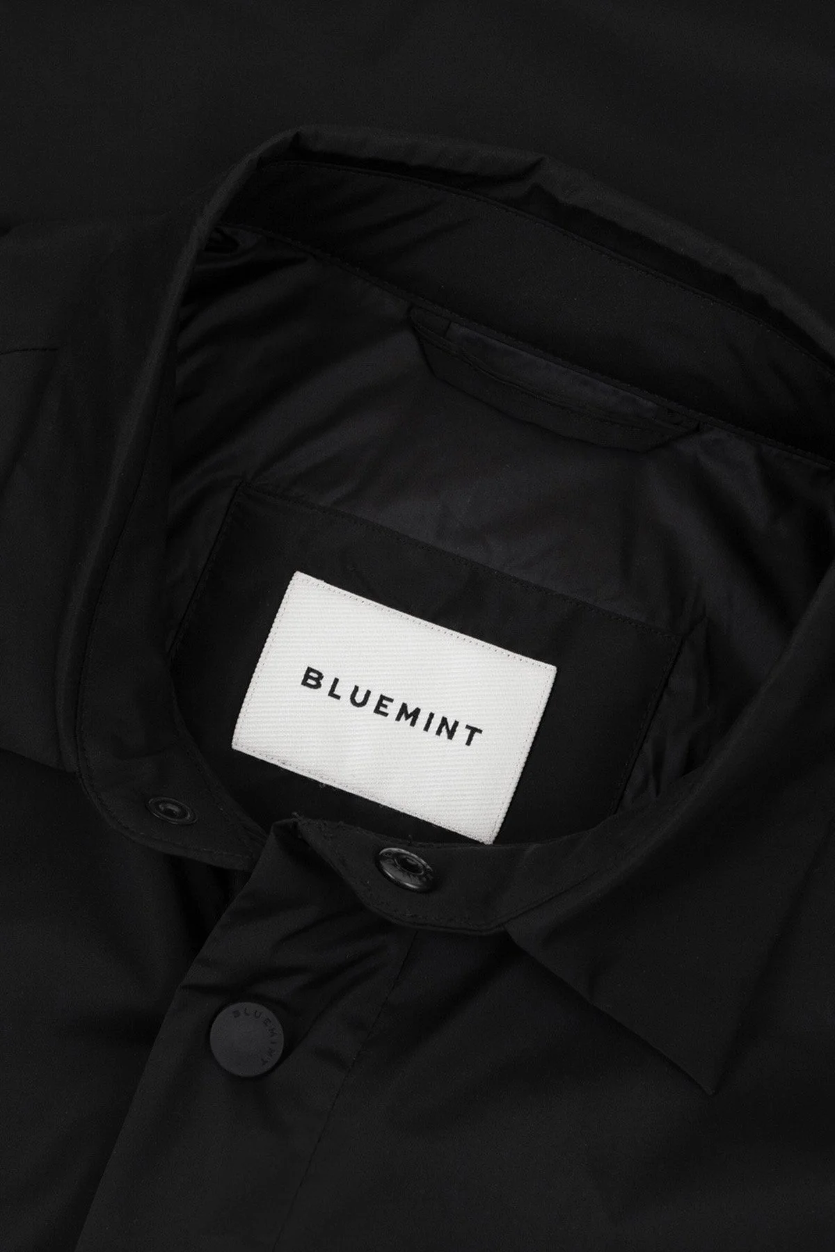Bluemint Regular Fit Klasik Yaka Çıtçıt Düğmeli Erkek Gömlek Ceket BM25030664MW 111 SİYAH - 2