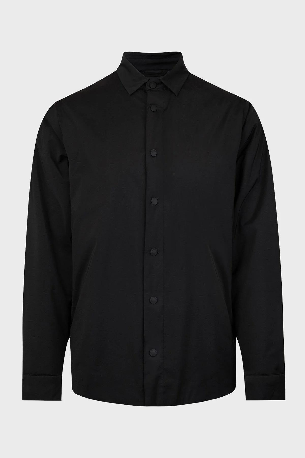 Bluemint Regular Fit Klasik Yaka Çıtçıt Düğmeli Erkek Gömlek Ceket BM25030664MW 111 SİYAH - 6