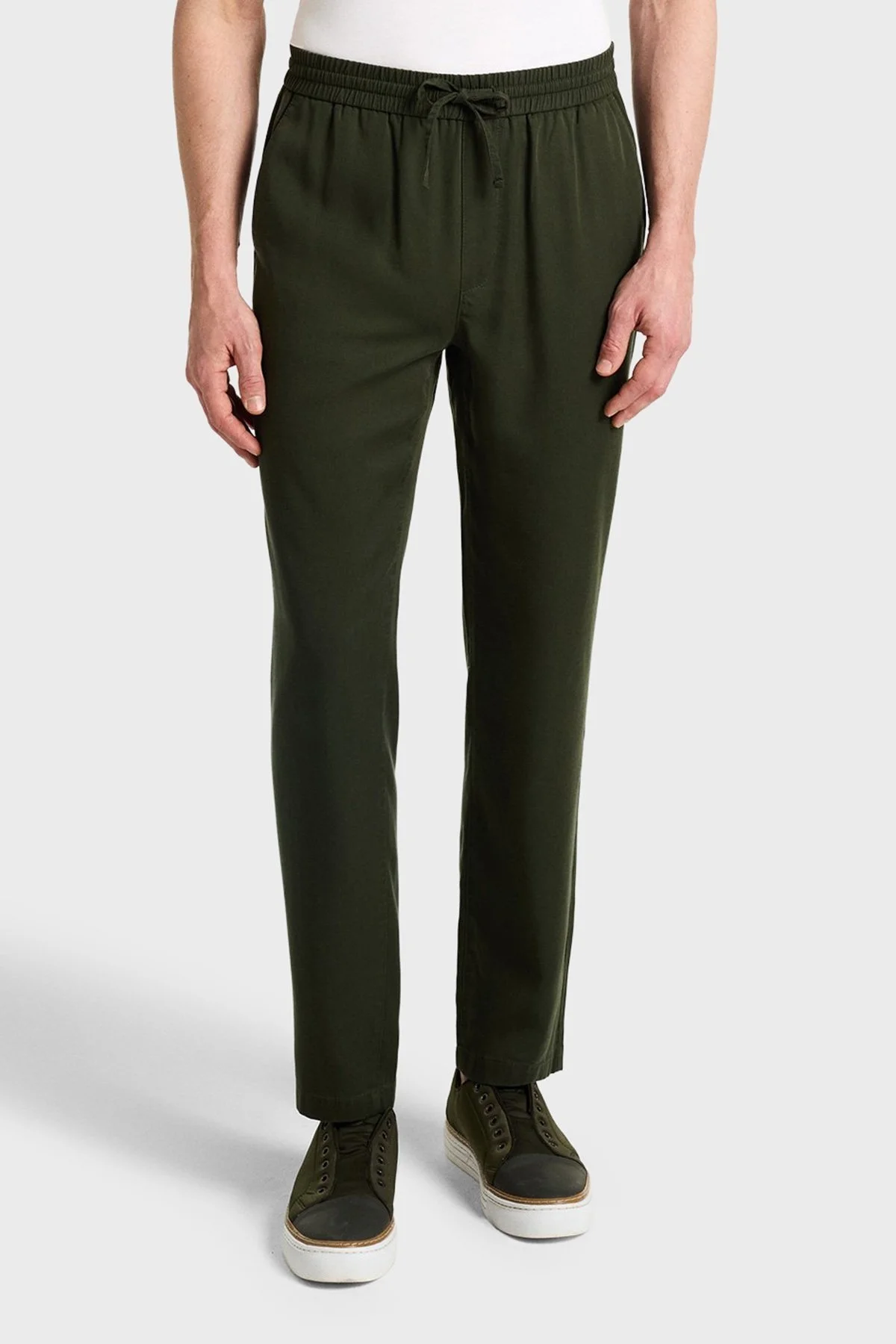 Bluemint Regular Fit Normal Bel Daralan Paça Jogger Erkek Pantolon BM25009503MS 555 Zeytin Yeşil - 6