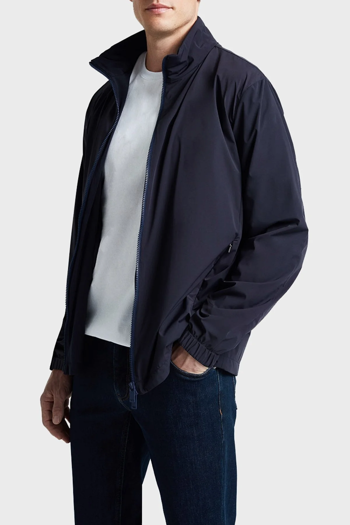 Bluemint Regular Fit Suya Dayanıklı Fermuarlı Dik Yaka Erkek Ceket BM24030471MW 155 LACİVERT - 1