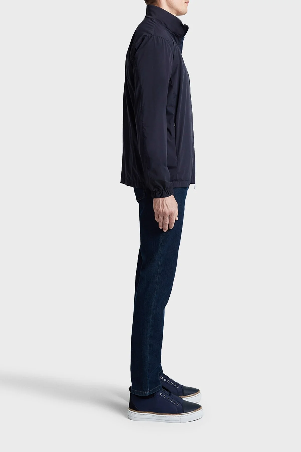 Bluemint Regular Fit Suya Dayanıklı Fermuarlı Dik Yaka Erkek Ceket BM24030471MW 155 LACİVERT - 2