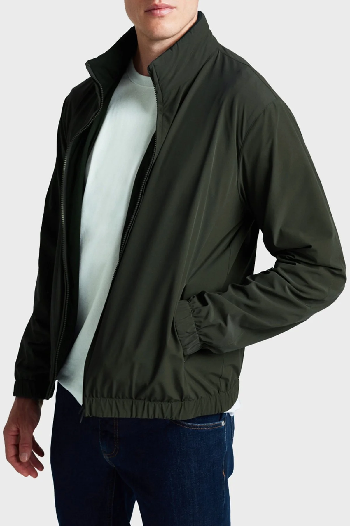 Bluemint Regular Fit Suya Dayanıklı Fermuarlı Dik Yaka Erkek Ceket BM24030471MW1 109 HAKİ - 2