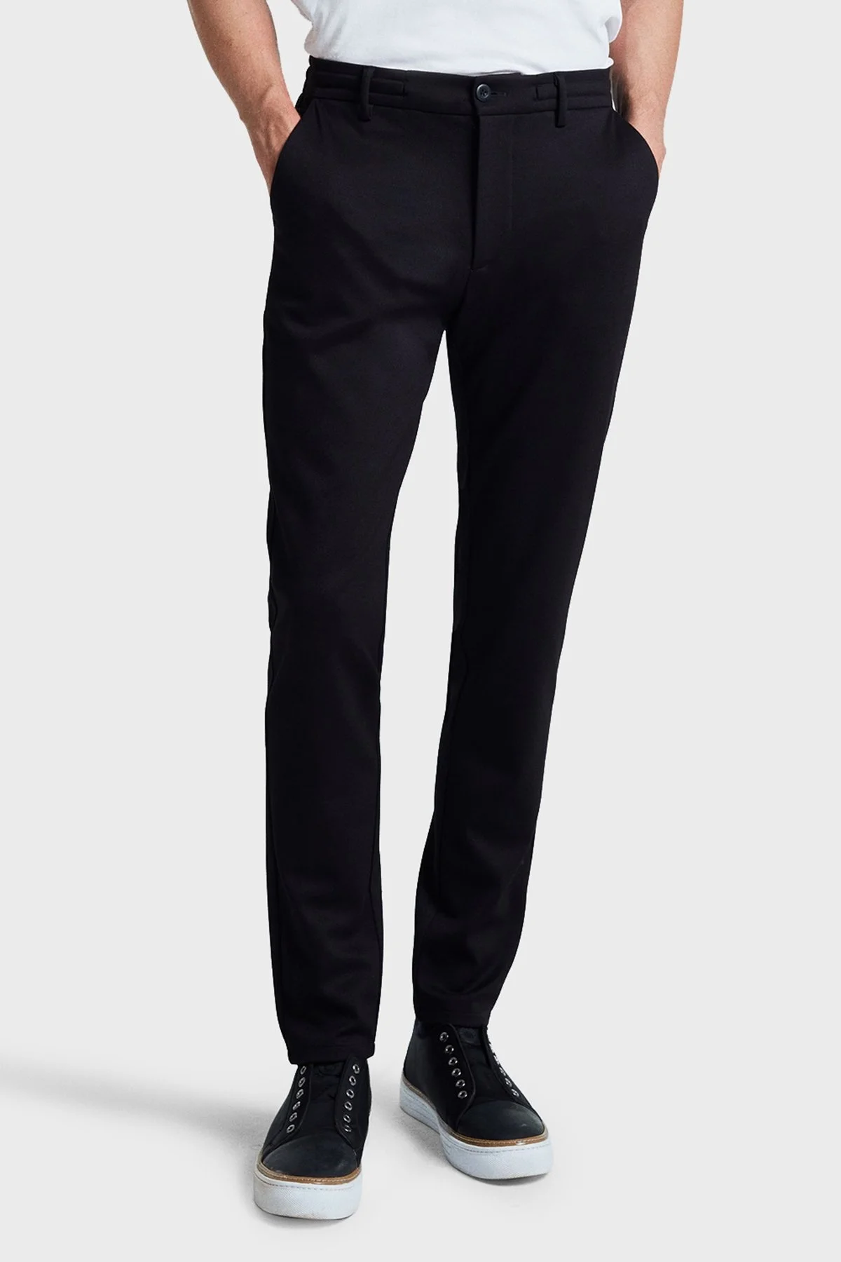 Bluemint Regular Fit Yüksek Bel Düz Paça Chino Erkek Pantolon BM24009351MW 111 SİYAH - 1