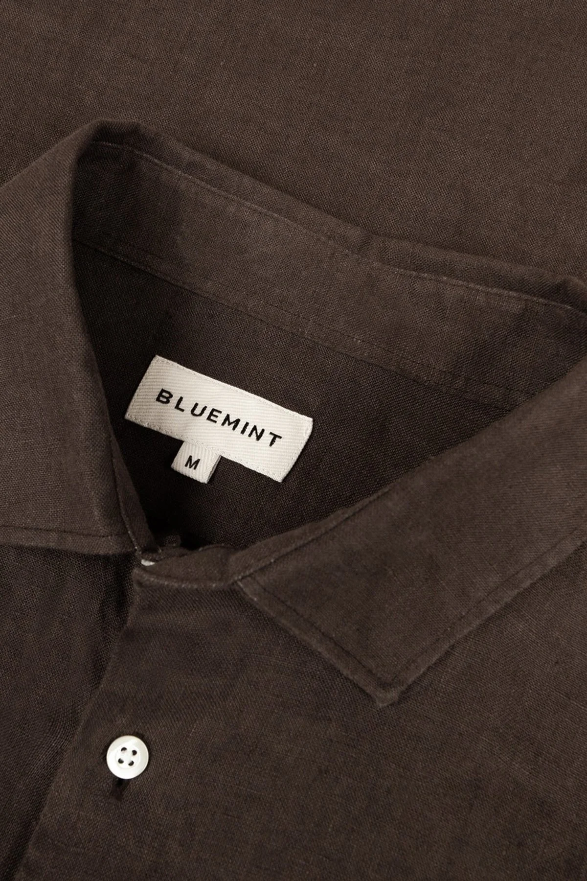 Bluemint Sedef Düğme Klasik Yaka Uzun Kollu Keten Erkek Gömlek LUCA 1327 KAHVE - 3