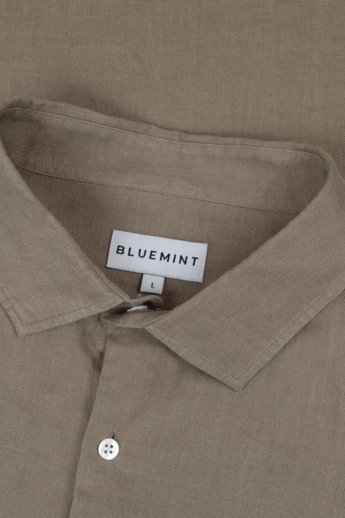 Bluemint Sedef Düğme Klasik Yaka Uzun Kollu Keten Erkek Gömlek LUCA 1330 HAKİ - 2