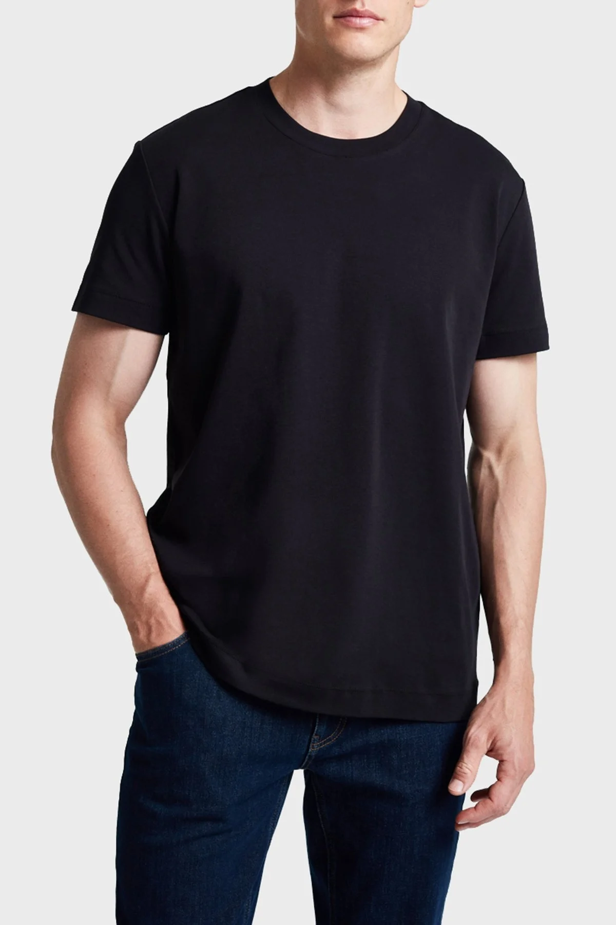 Bluemint Seth Modal Comfort Fit Bisiklet Yaka Erkek T Shirt BM24001333MW 111 SİYAH - 1