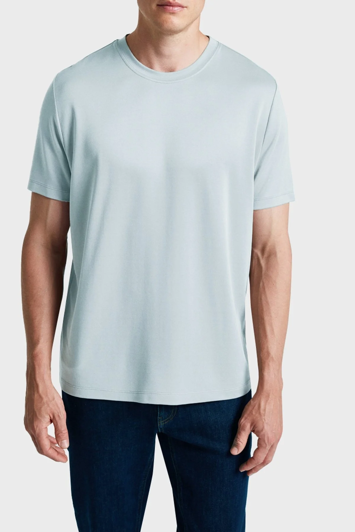 Bluemint Seth Modal Comfort Fit Bisiklet Yaka Erkek T Shirt BM24001333MW 630 MİNT - 1