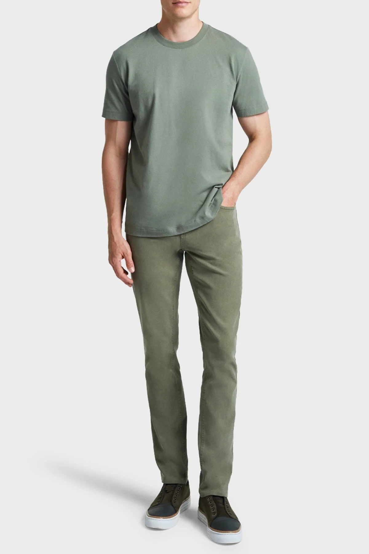 Bluemint Seth Modal Comfort Fit Bisiklet Yaka Erkek T Shirt BM24001333MW1 120 HAKİ - 8