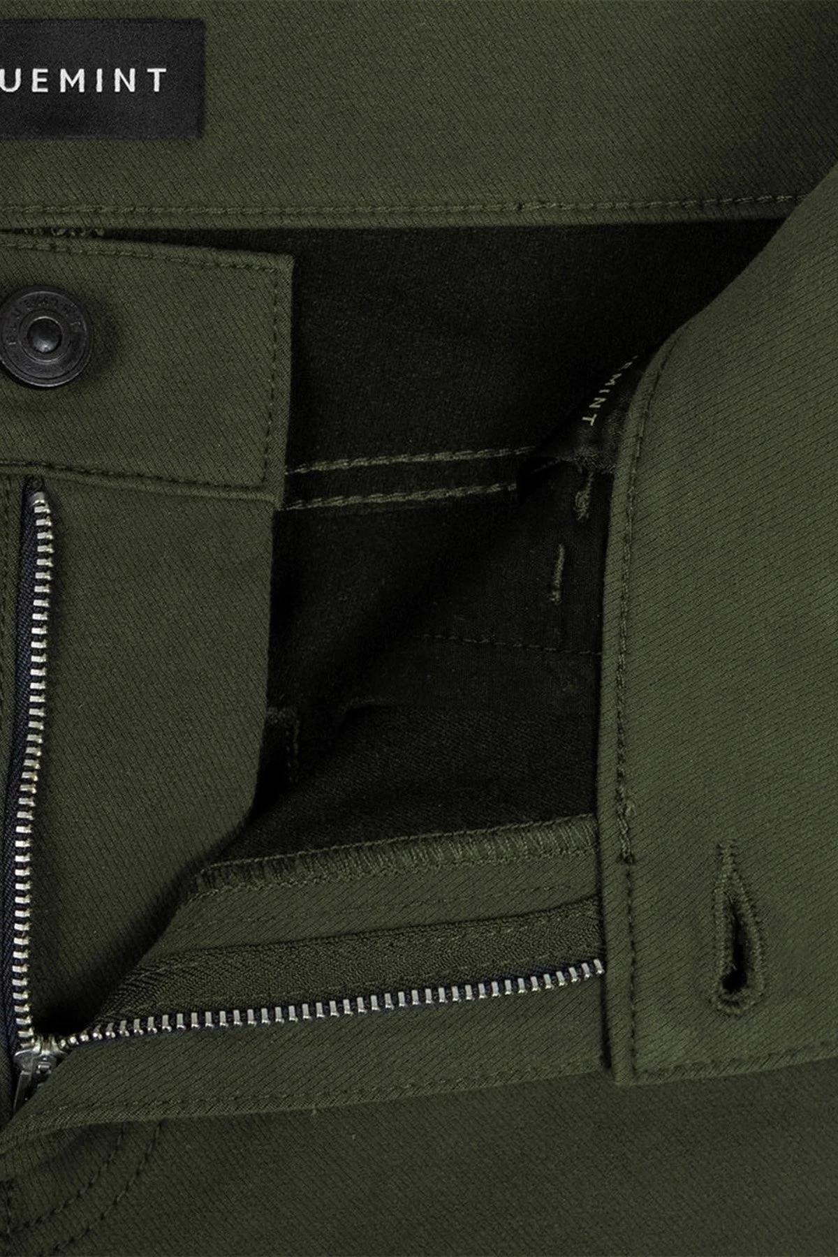 Bluemint Streç Pamuklu Slim Fit Normal Bel Düz Paça Erkek Pantolon BM23009178MS 555 Olive - 2