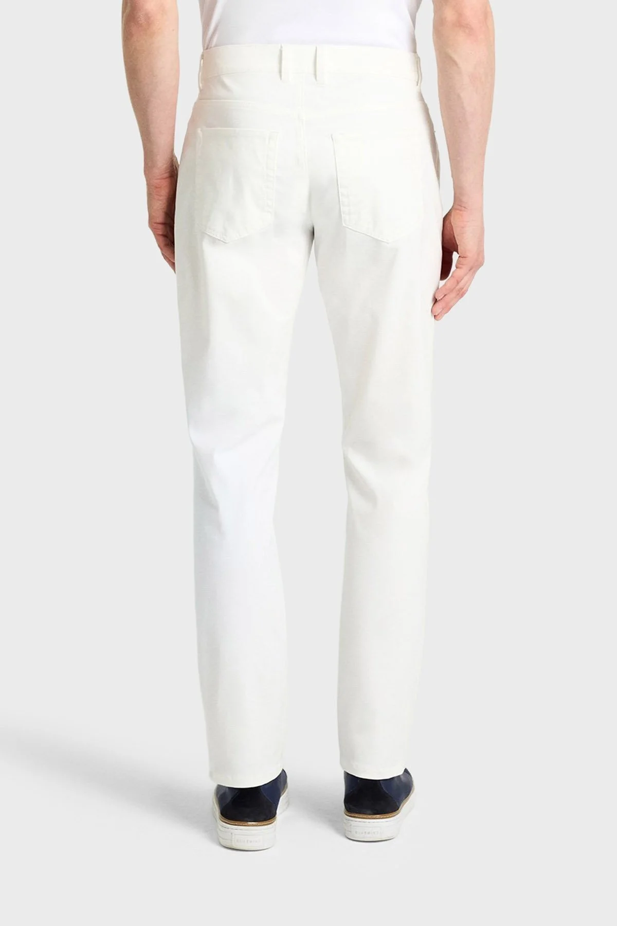 Bluemint Streç Pamuklu Tapered Fit Daralan Paça Erkek Pantolon BM25009361MS 112 BEYAZ - 2