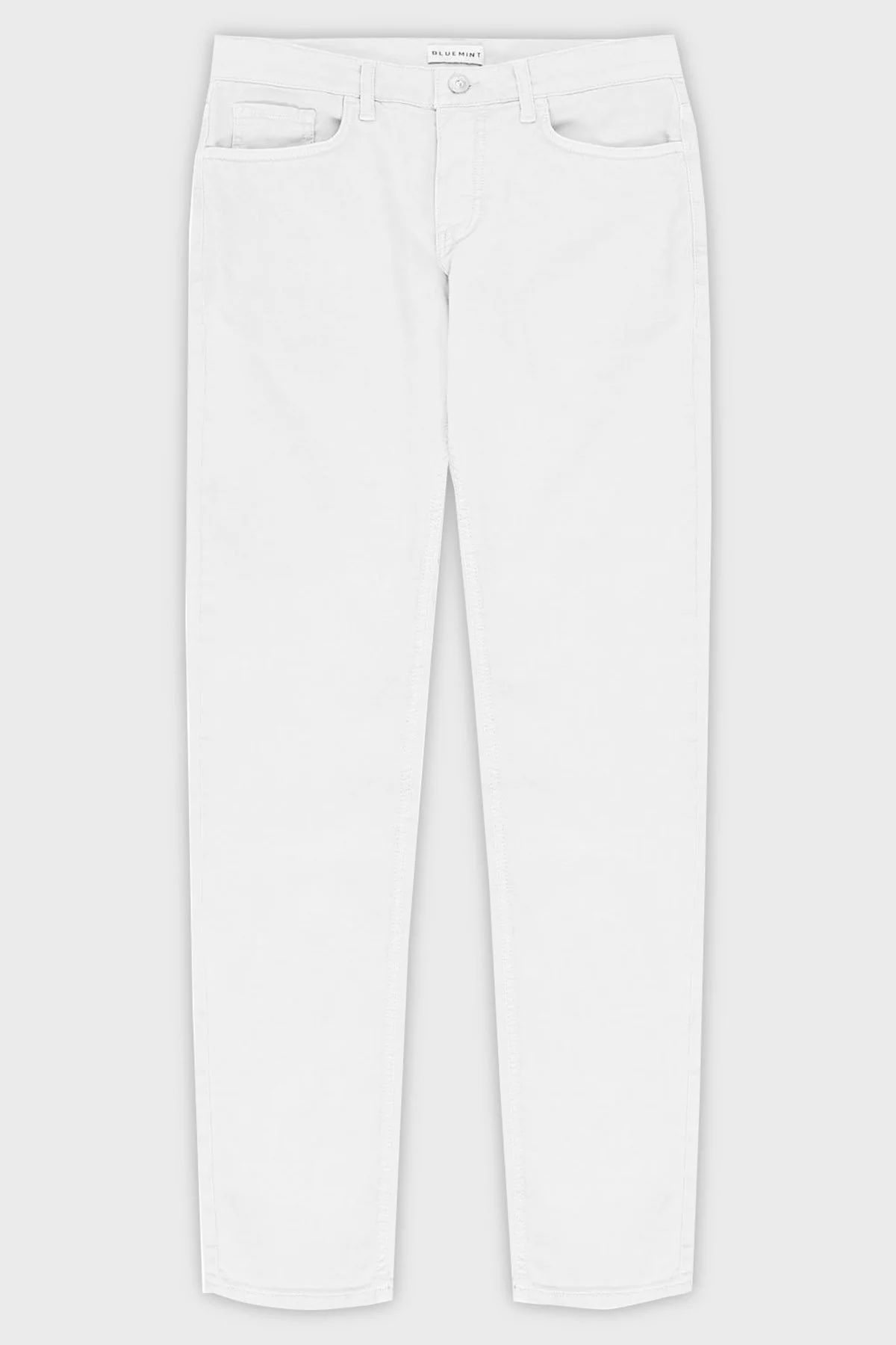 Bluemint Streç Pamuklu Tapered Fit Daralan Paça Erkek Pantolon BM25009361MS 112 BEYAZ - 6