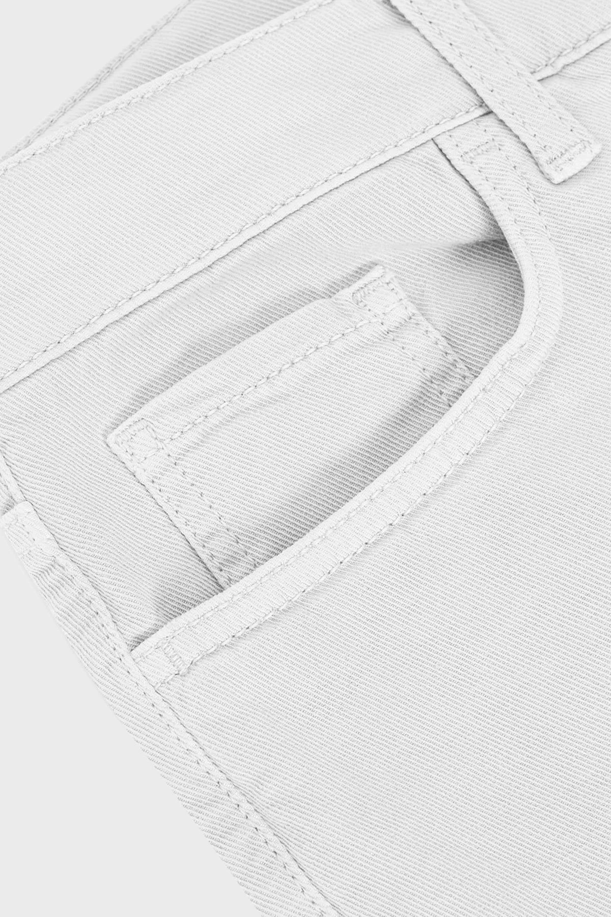 Bluemint Streç Pamuklu Tapered Fit Daralan Paça Erkek Pantolon BM25009361MS 112 BEYAZ - 11