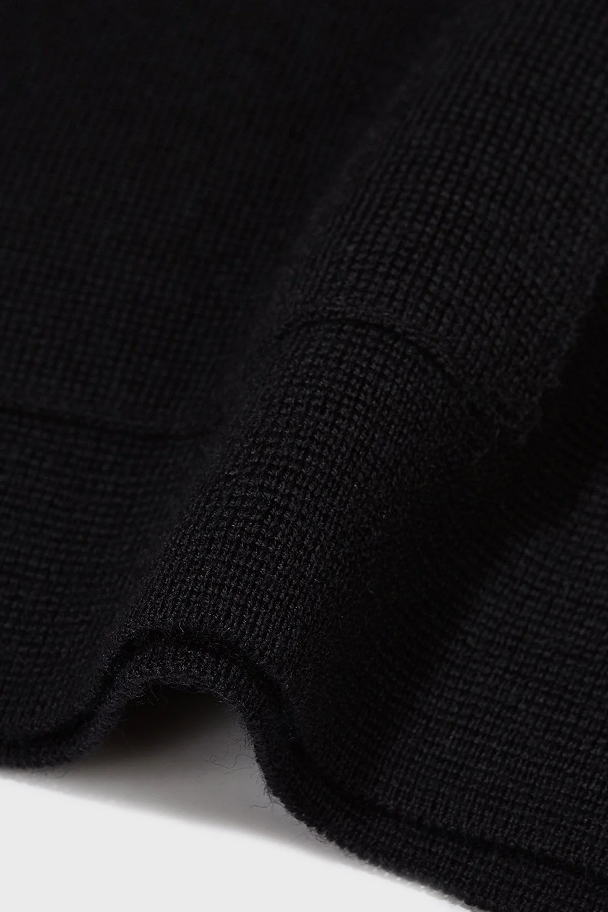 Bluemint Stuart Yünlü Relaxed Fit Düğmeli Erkek Polo Yaka Kazak BM25020219MW 111 SİYAH - 4