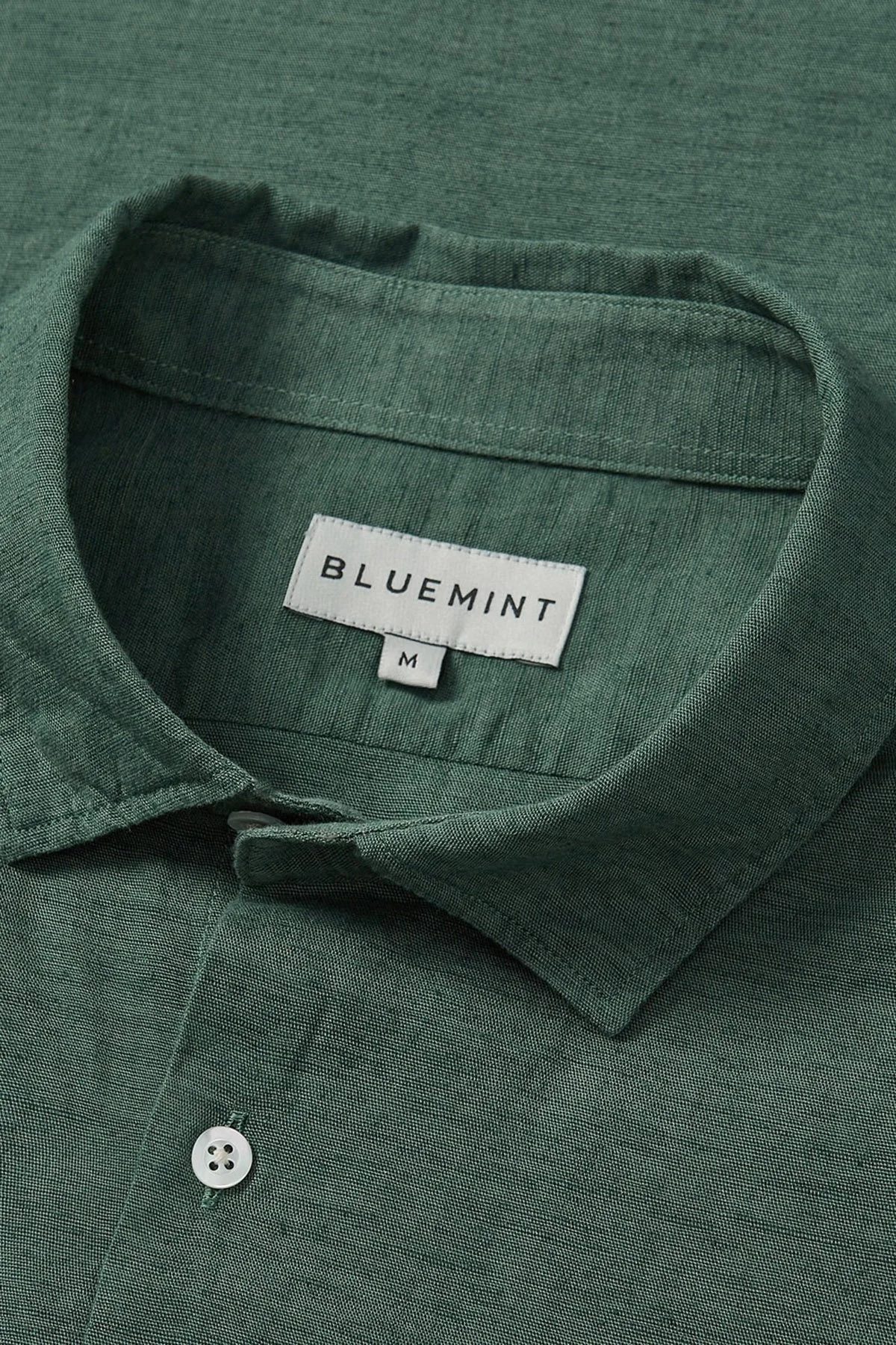 Bluemint Tech Pamuk ve Keten Karışımlı Comfort Fit Erkek Gömlek BM24002306MS 1004 YEŞİL - 2