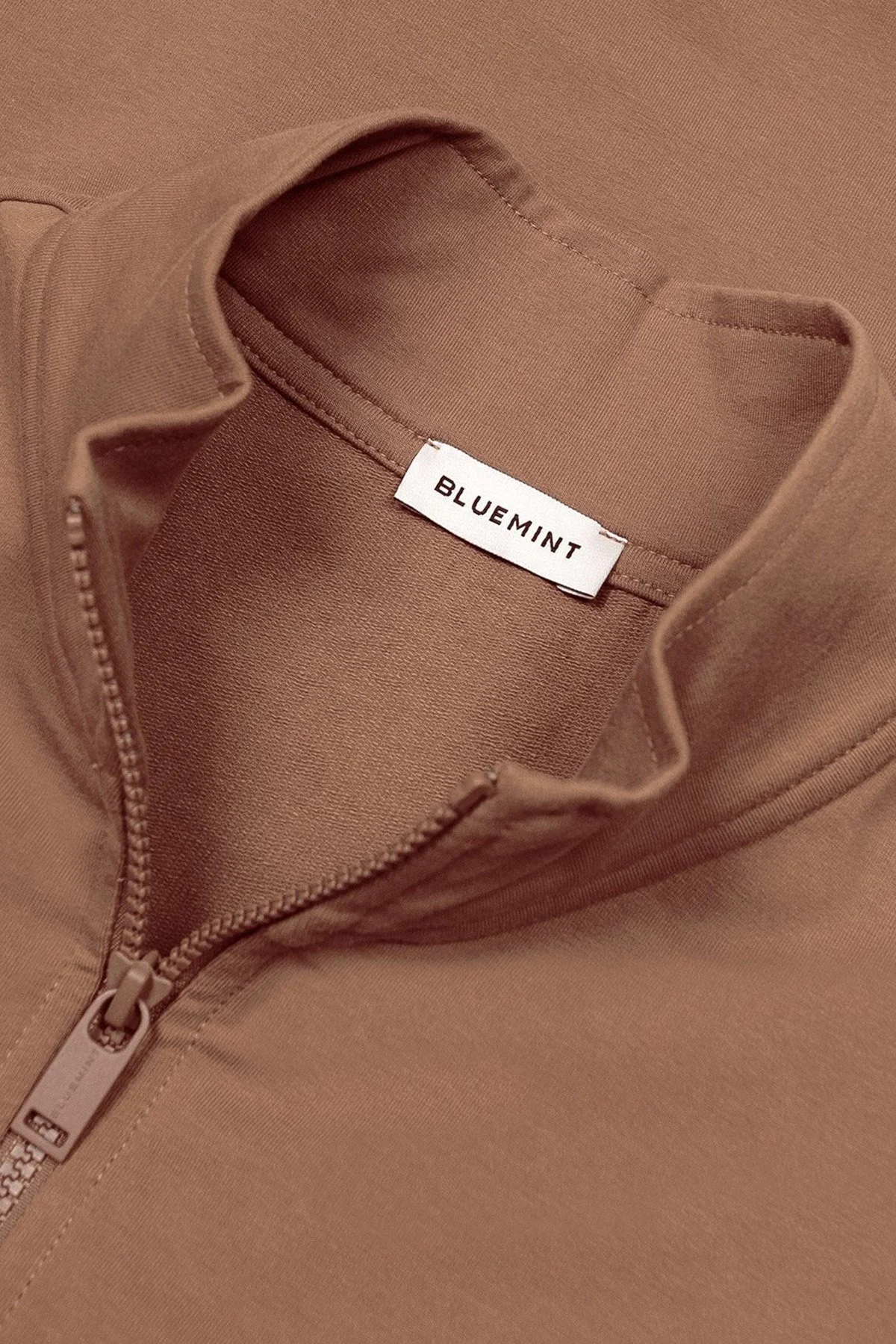 Bluemint Wesley Streç Pamuklu Regular Fit Dik Yaka Erkek Sweat BM22019247MW 859 TABA - 3