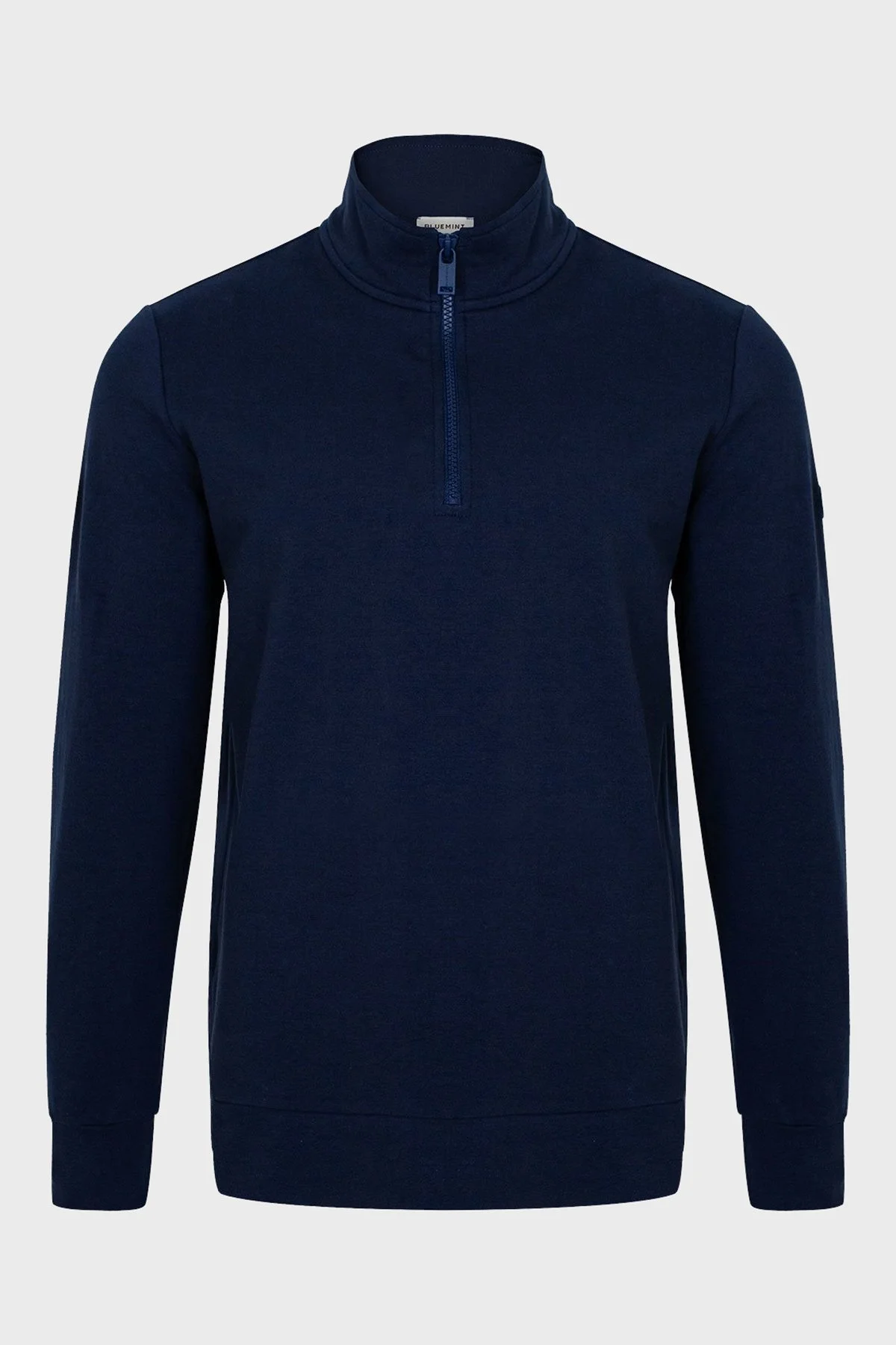 Bluemint Wesley Streç Pamuklu Regular Fit Dik Yaka Erkek Sweat BM23019247MW 155 LACİVERT - 4