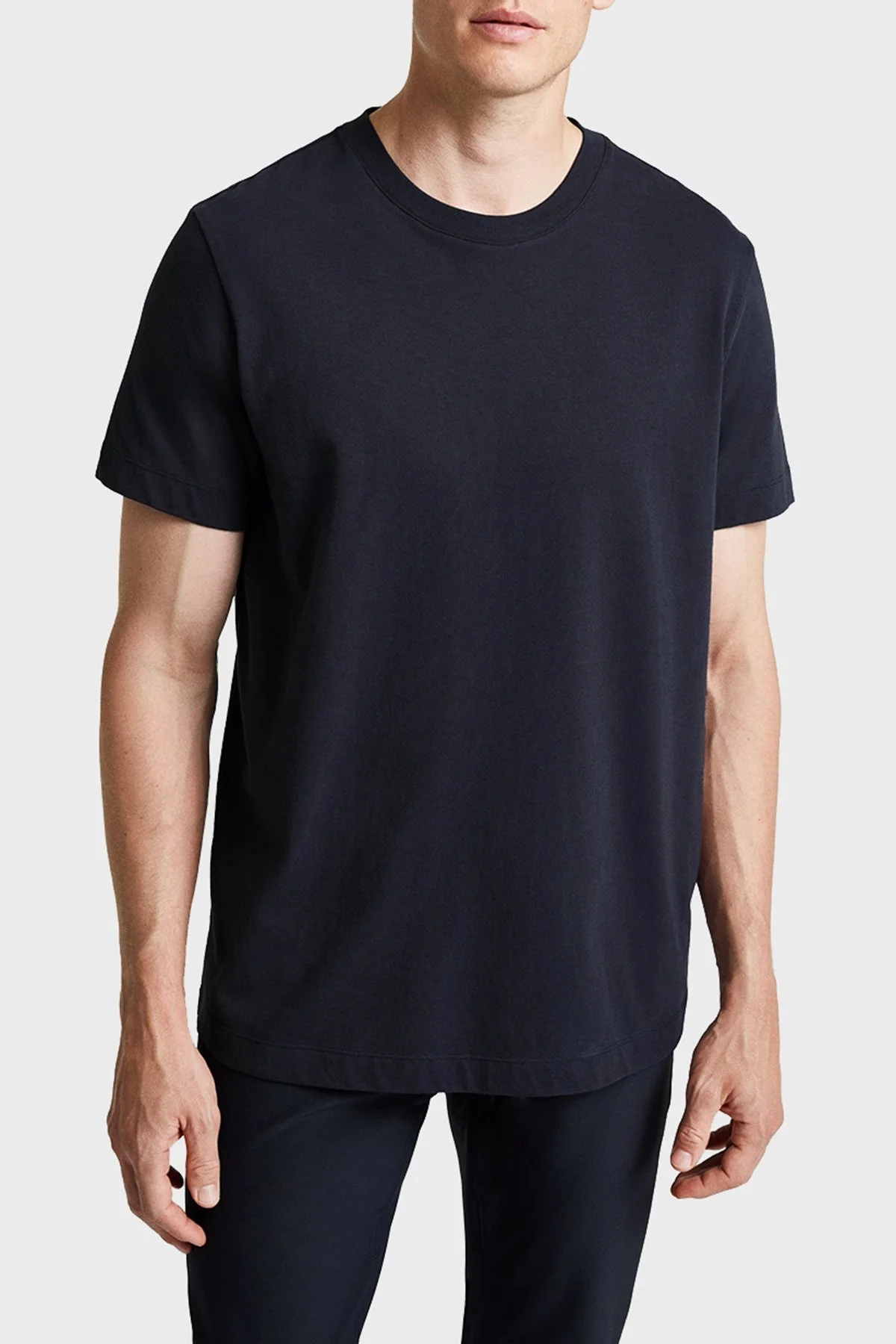 Bluemint William Brushed % 100 Pamuk Comfort Fit Bisiklet Yaka Erkek T Shirt BM24001389MW1 106 LACİVERT - 1