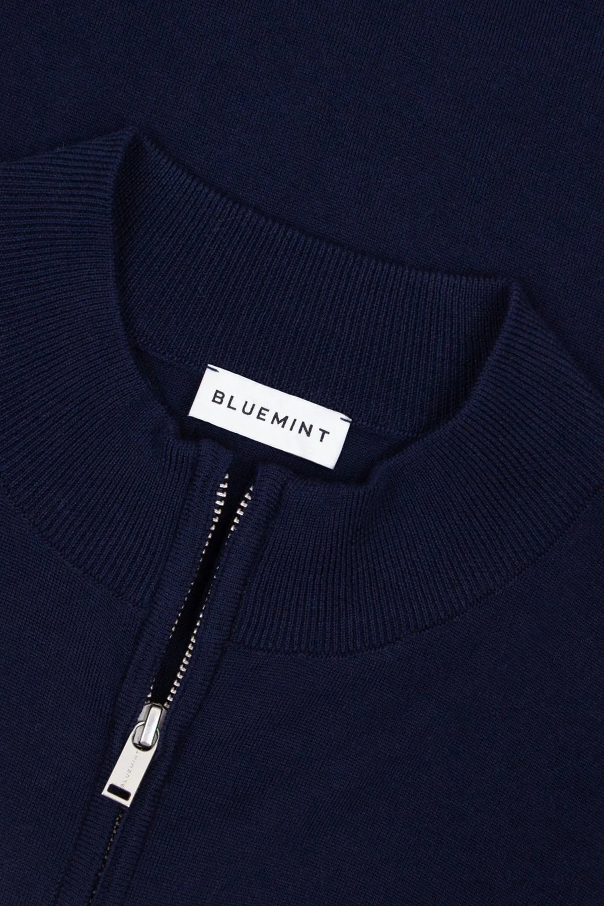 Bluemint Yünlü Regular Fit Fermuarlı Dik Yaka Erkek Triko BM25020691MW 155 LACİVERT - 4