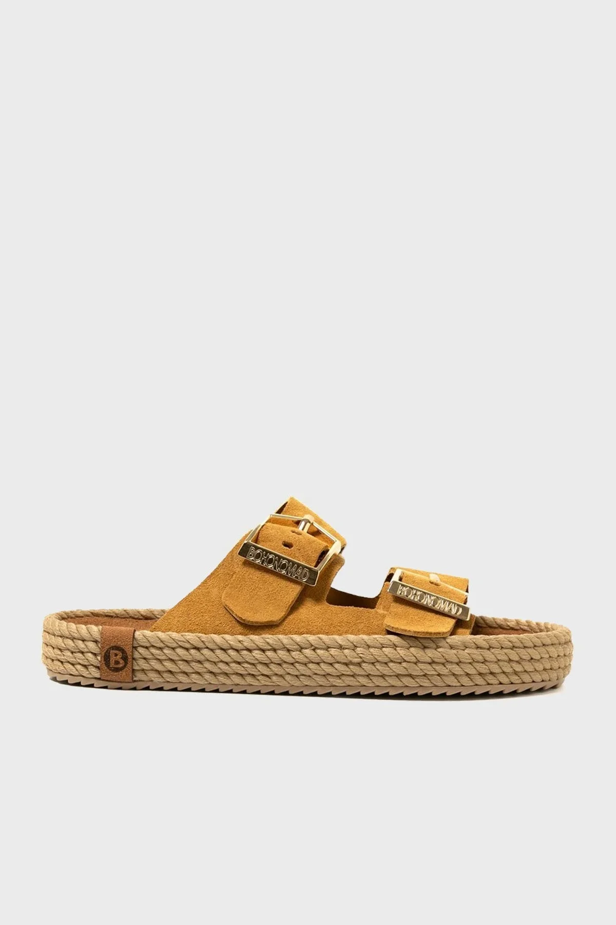 Bohonomad Sydney Hasır Detaylı Çift Bantlı Tokalı Bayan Terlik SYD12-00027 HARDAL - 1