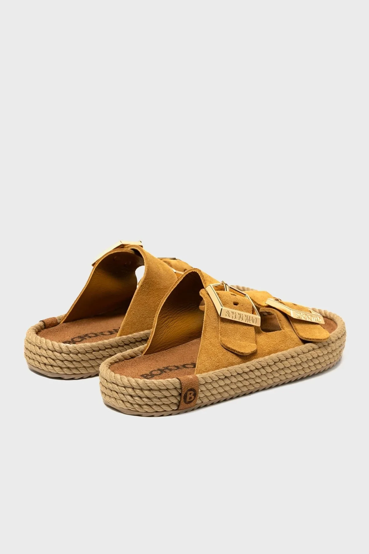 Bohonomad Sydney Hasır Detaylı Çift Bantlı Tokalı Bayan Terlik SYD12-00027 HARDAL - 5