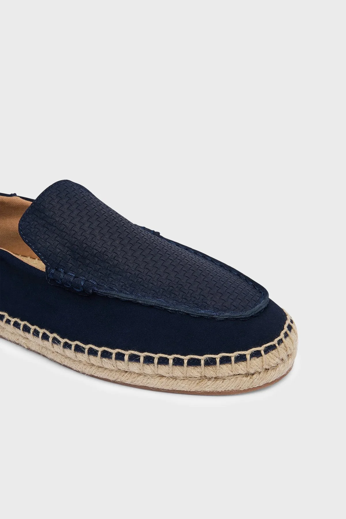 Boss % 100 Deri Erkek Espadril 50563149 401 LACİVERT - 5