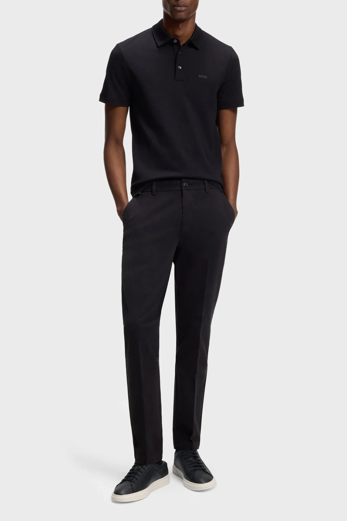 Boss % 100 Deri Logolu Sneaker Erkek Ayakkabı 50563591 001 SİYAH - 2