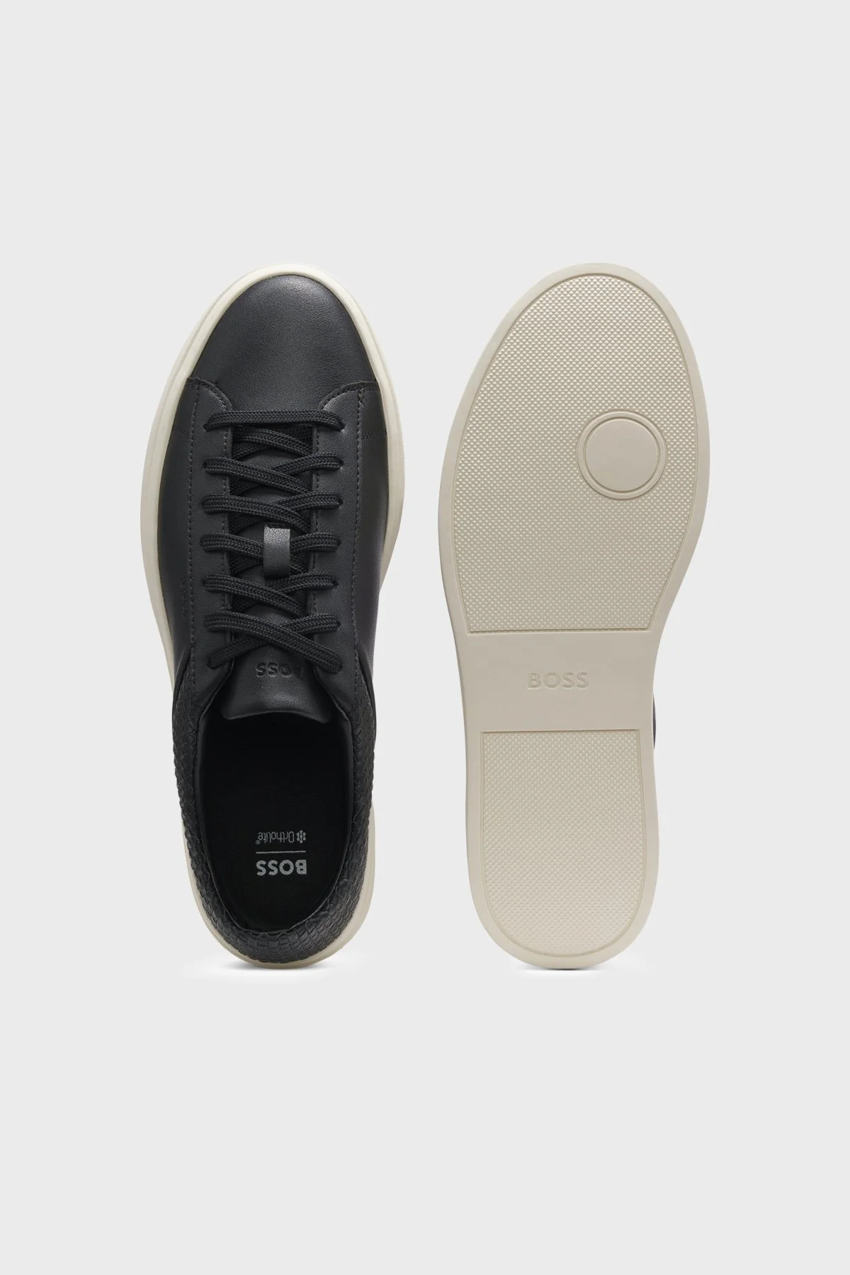 Boss % 100 Deri Logolu Sneaker Erkek Ayakkabı 50563591 001 SİYAH - 4