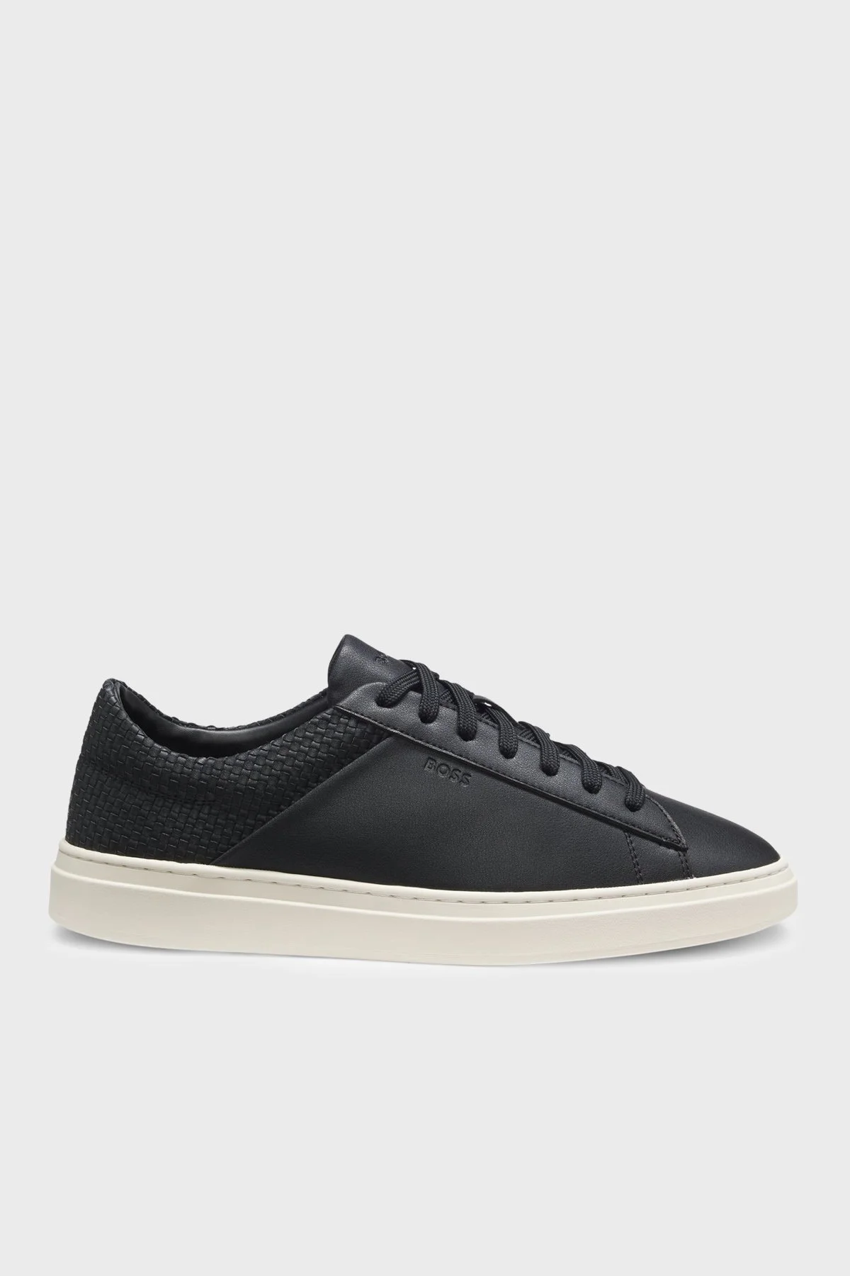 Boss % 100 Deri Logolu Sneaker Erkek Ayakkabı 50563591 001 SİYAH - 1
